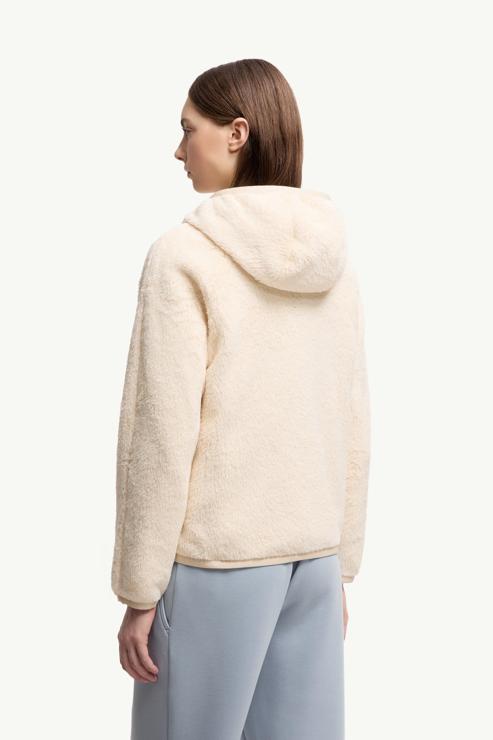 MONCLER ホワイト パーカー M ホワイトアイボリー パーカー : スウェット 向けの レディース