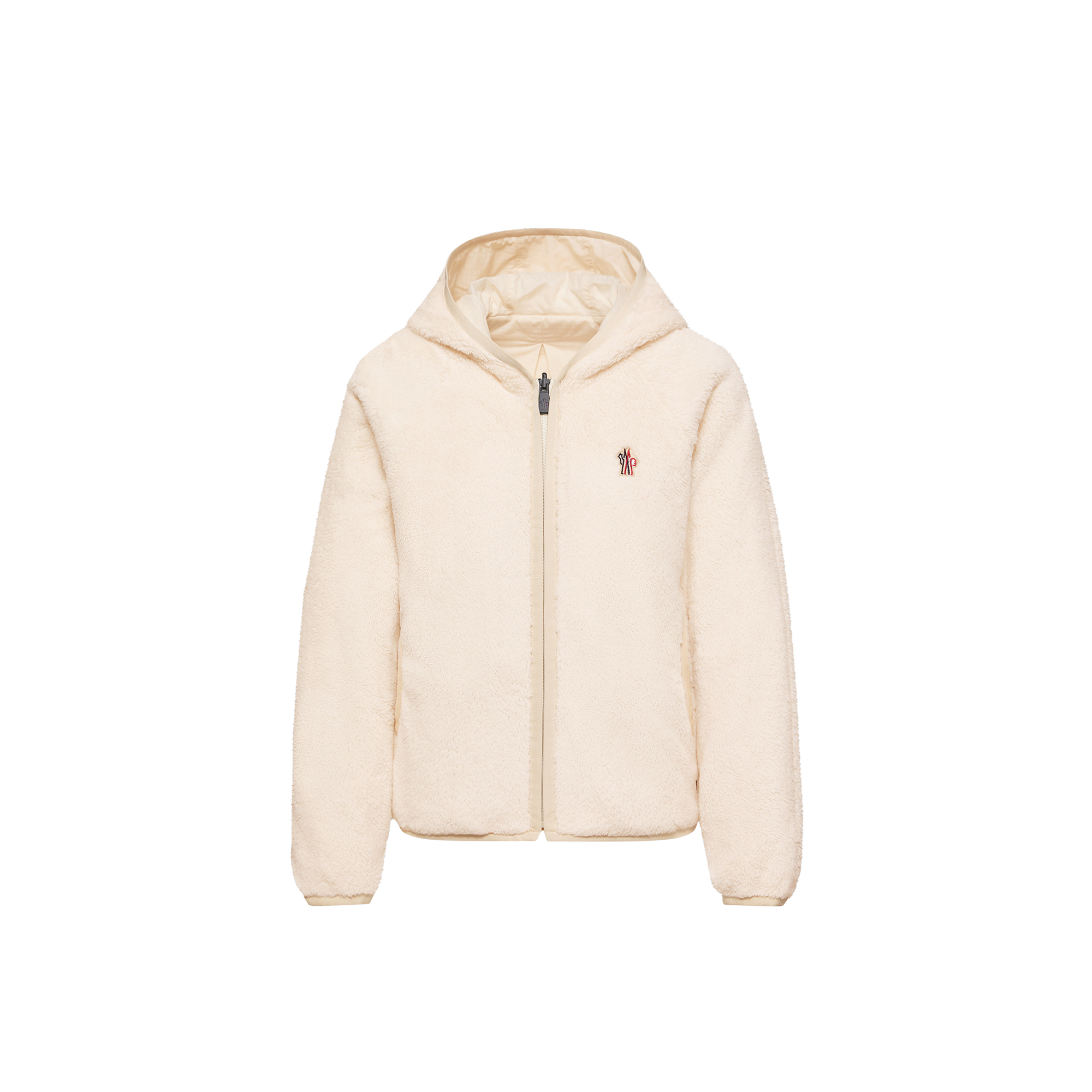 Grenoble    Reversible Polartec High Loft Hoodie for Women in White, Size: Xs, Moncler