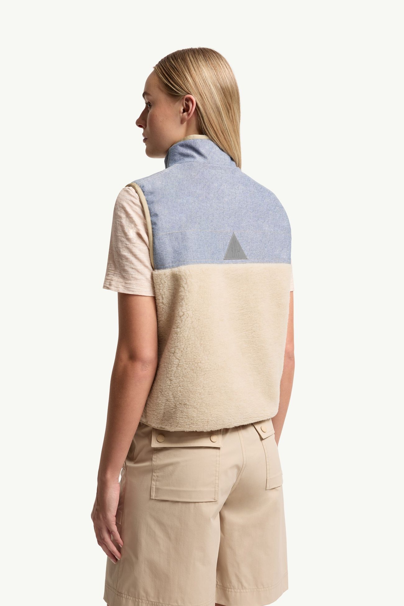 Teddy & Chambray Vest Women Light Beige Moncler 4