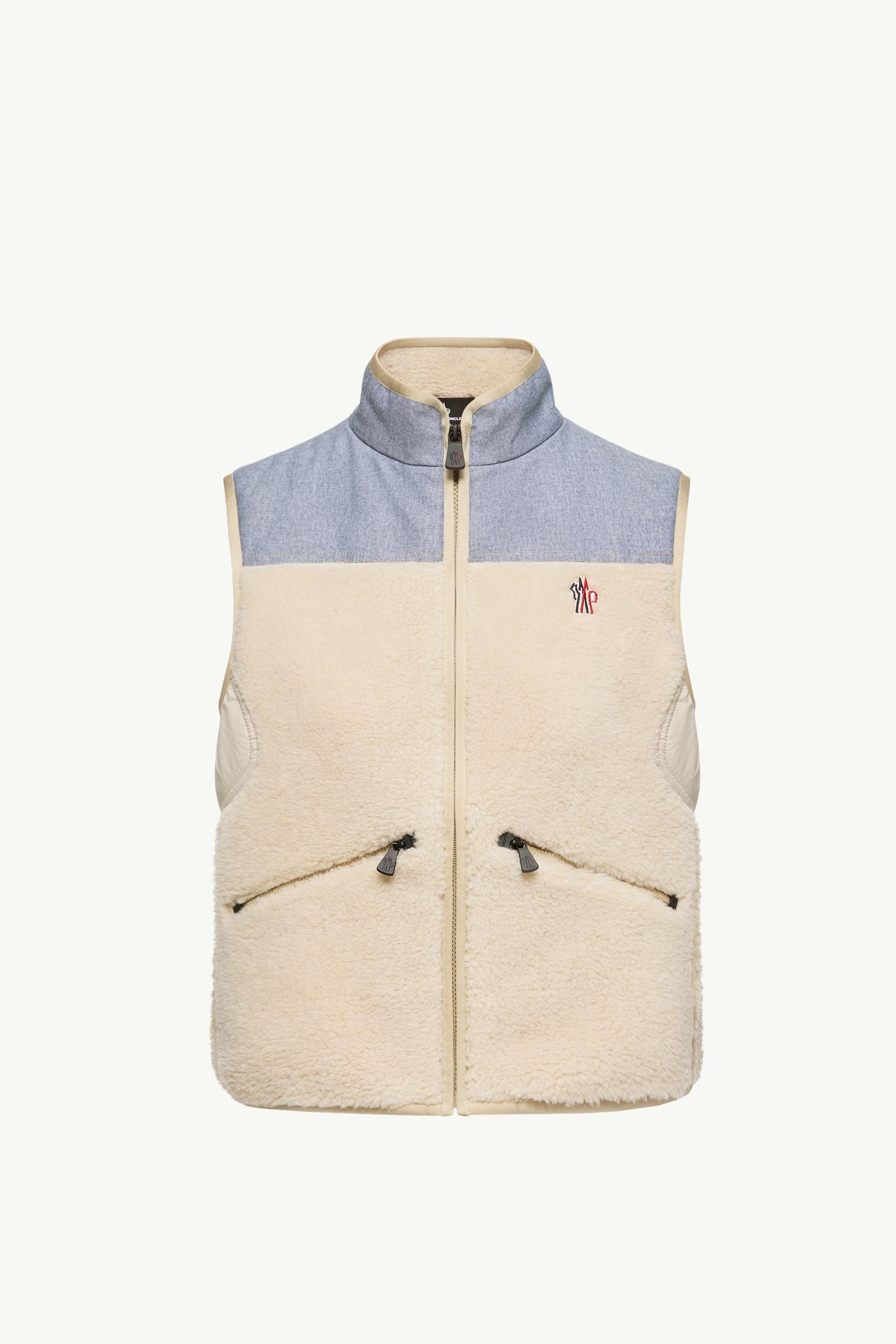 Teddy & Chambray Gilet Women Light Beige Moncler, 1 of 0
