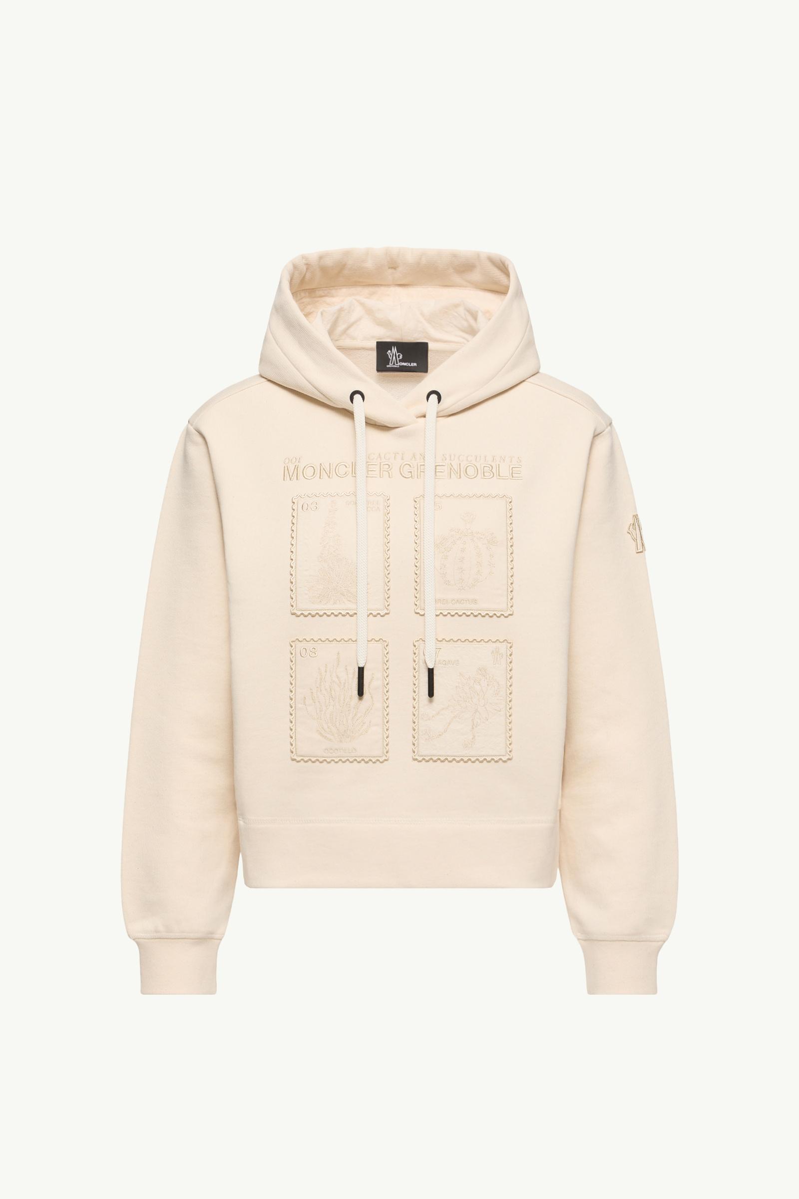 Botanical Patches Cotton Hoodie Women White Ivory Moncler, 1 of 0