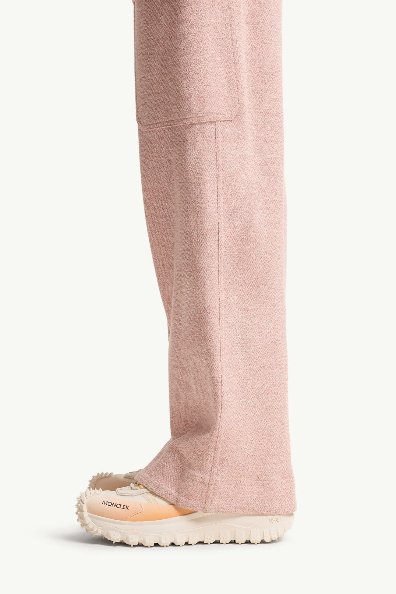 Linen & Cotton Blend Track Pants Women Pink Moncler 1
