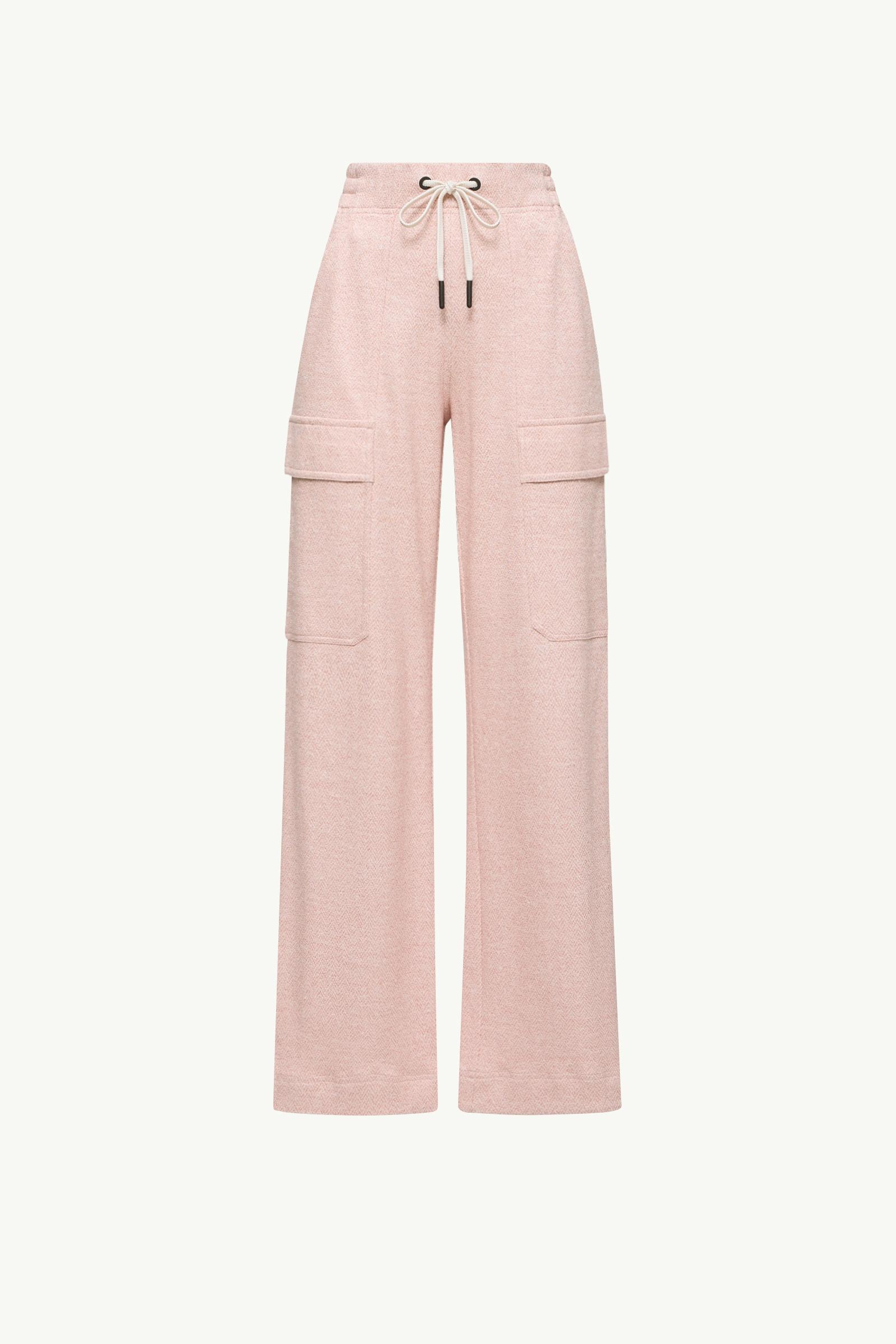 Linen & Cotton Blend Track Pants Women Pink Moncler, 1 of 0