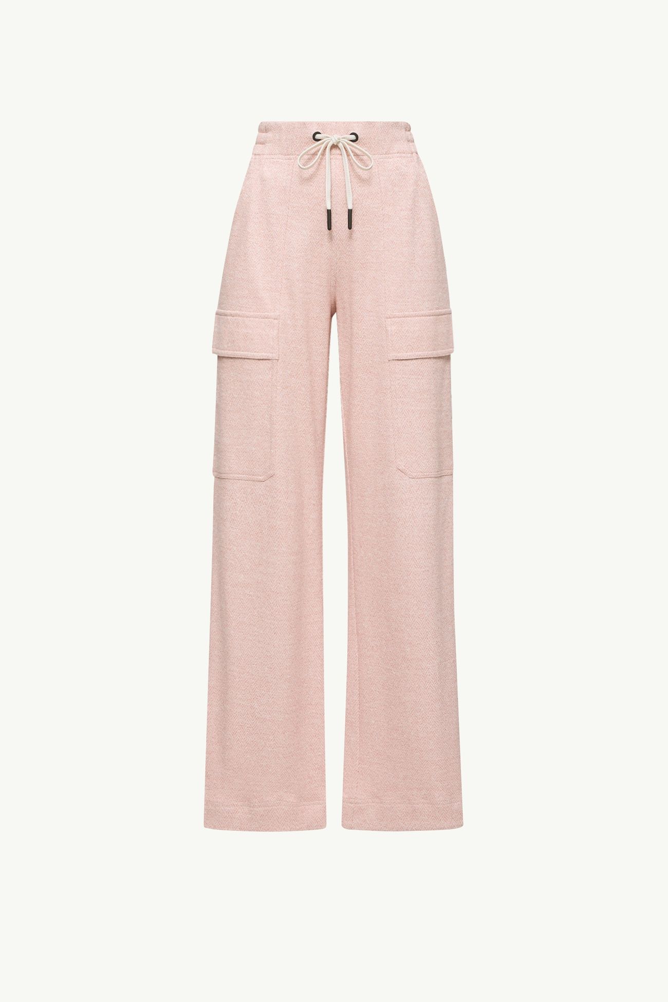 Pantalon de survêtement en lin et coton mélangé Femmes Rose Moncler 2