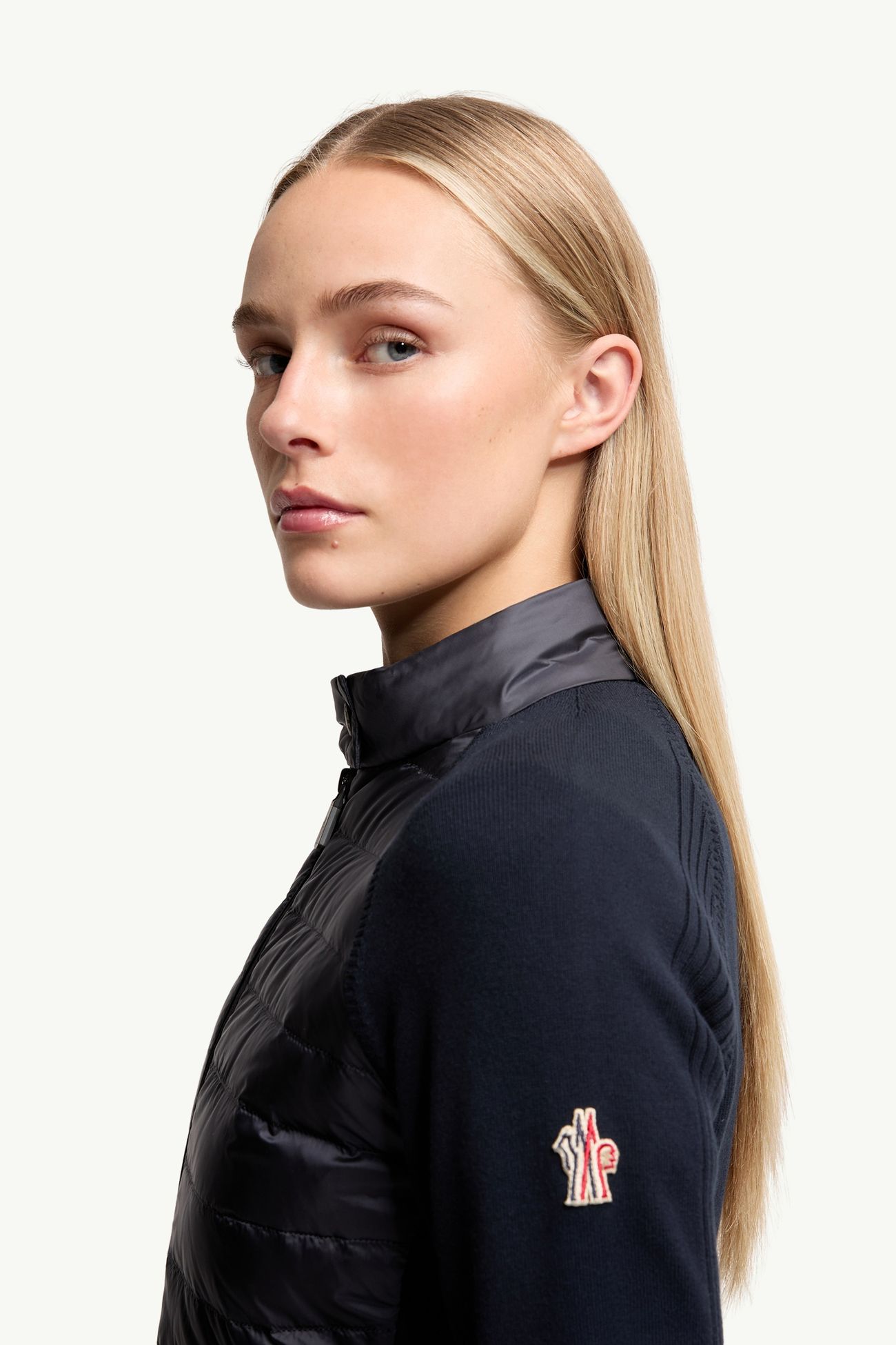 Cardigan zippé matelassé Femmes Bleu marine Moncler 1