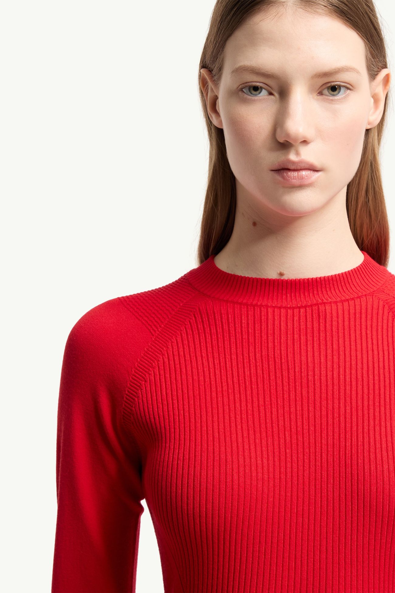 Pull en crêpe de viscose mélangée Femmes Rouge Moncler 6