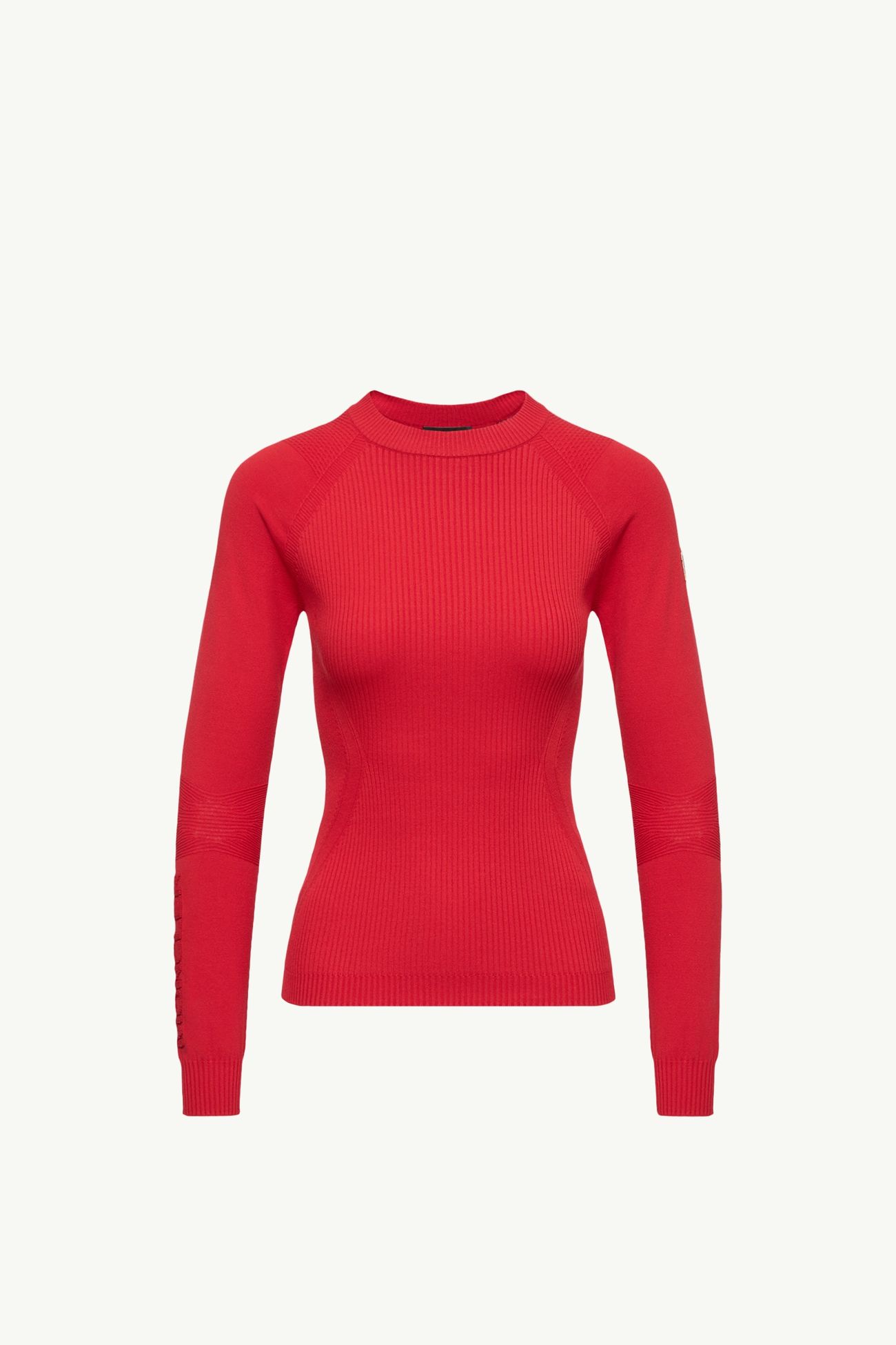 Maglione in crêpe di misto viscosa Donna Rosso Moncler 2