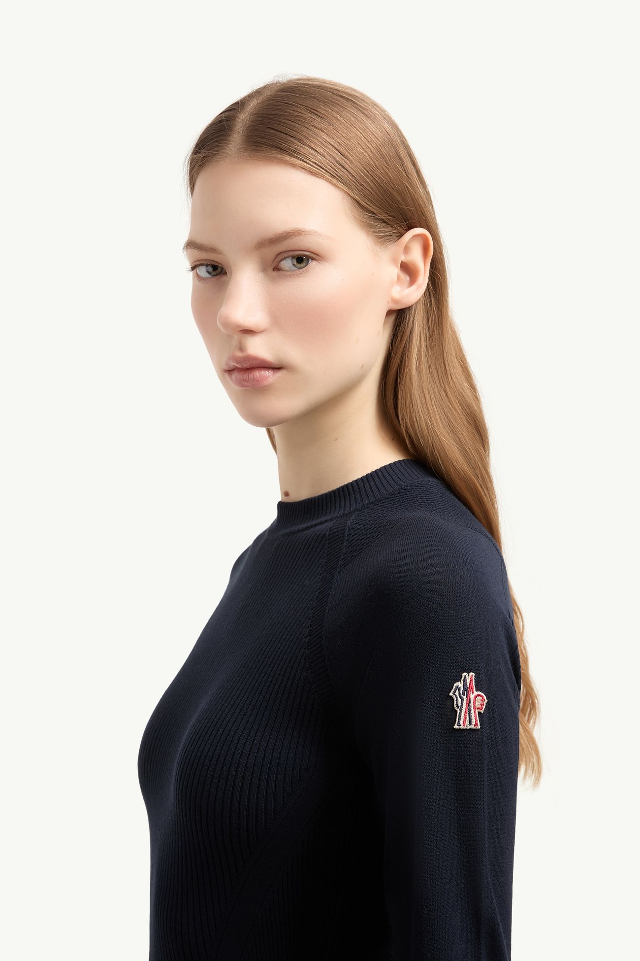 Jersey de crepé de mezcla de viscosa Mujer Azul marino Moncler 1