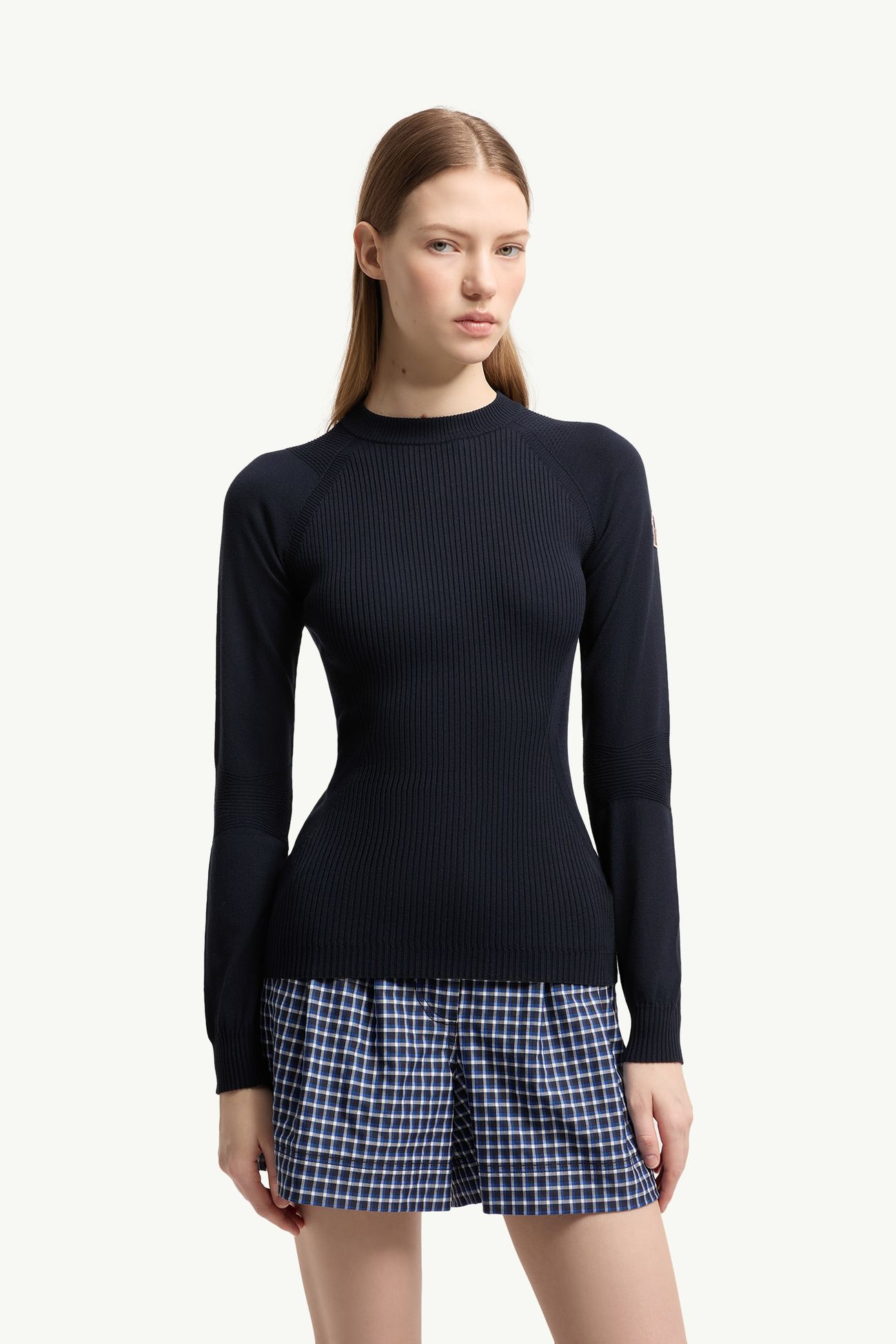 Crêpe Viscose Blend Jumper Women Navy Blue Moncler 3