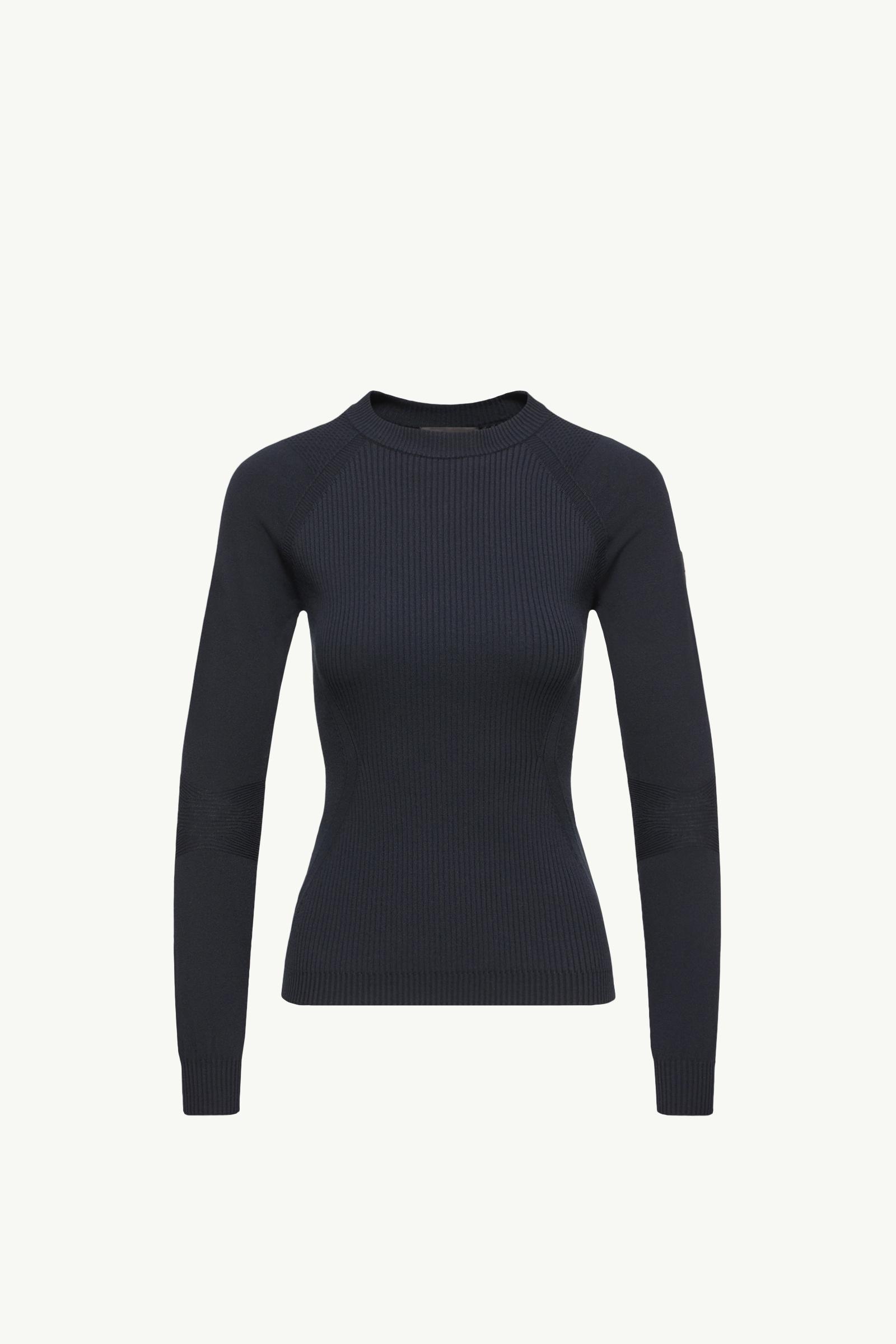 Crêpe Viscose Blend Jumper Women Navy Blue Moncler
