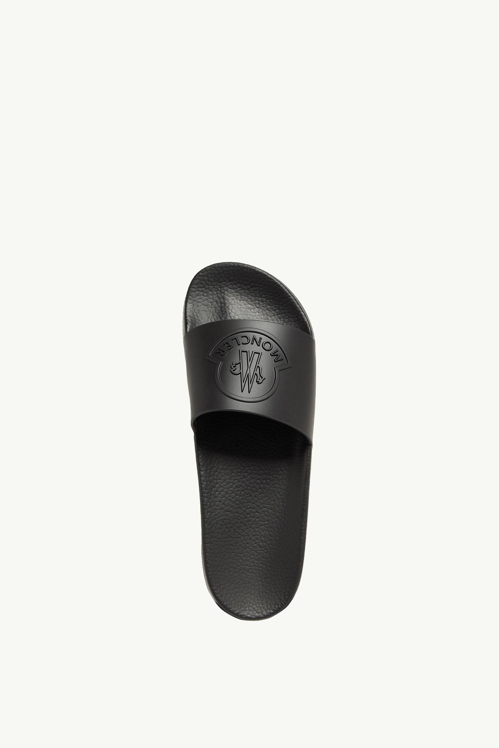 Black Basile Rubber Slides - Sandals & Sliders for Men | Moncler US