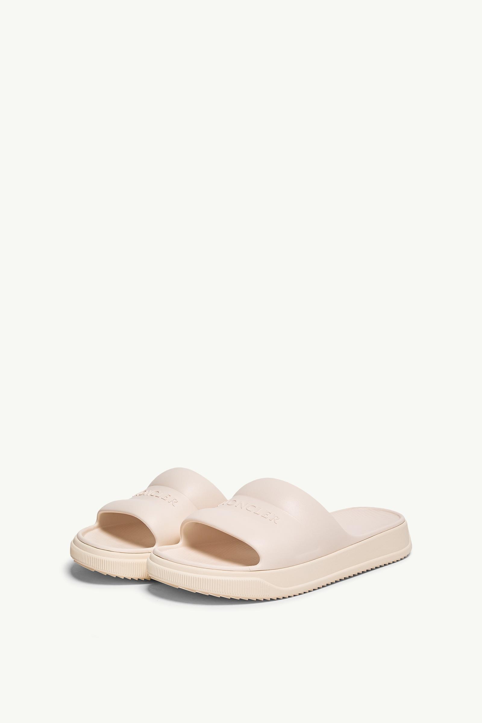 White Ivory Moncler Altive Slides - Sandals & Sliders for Men