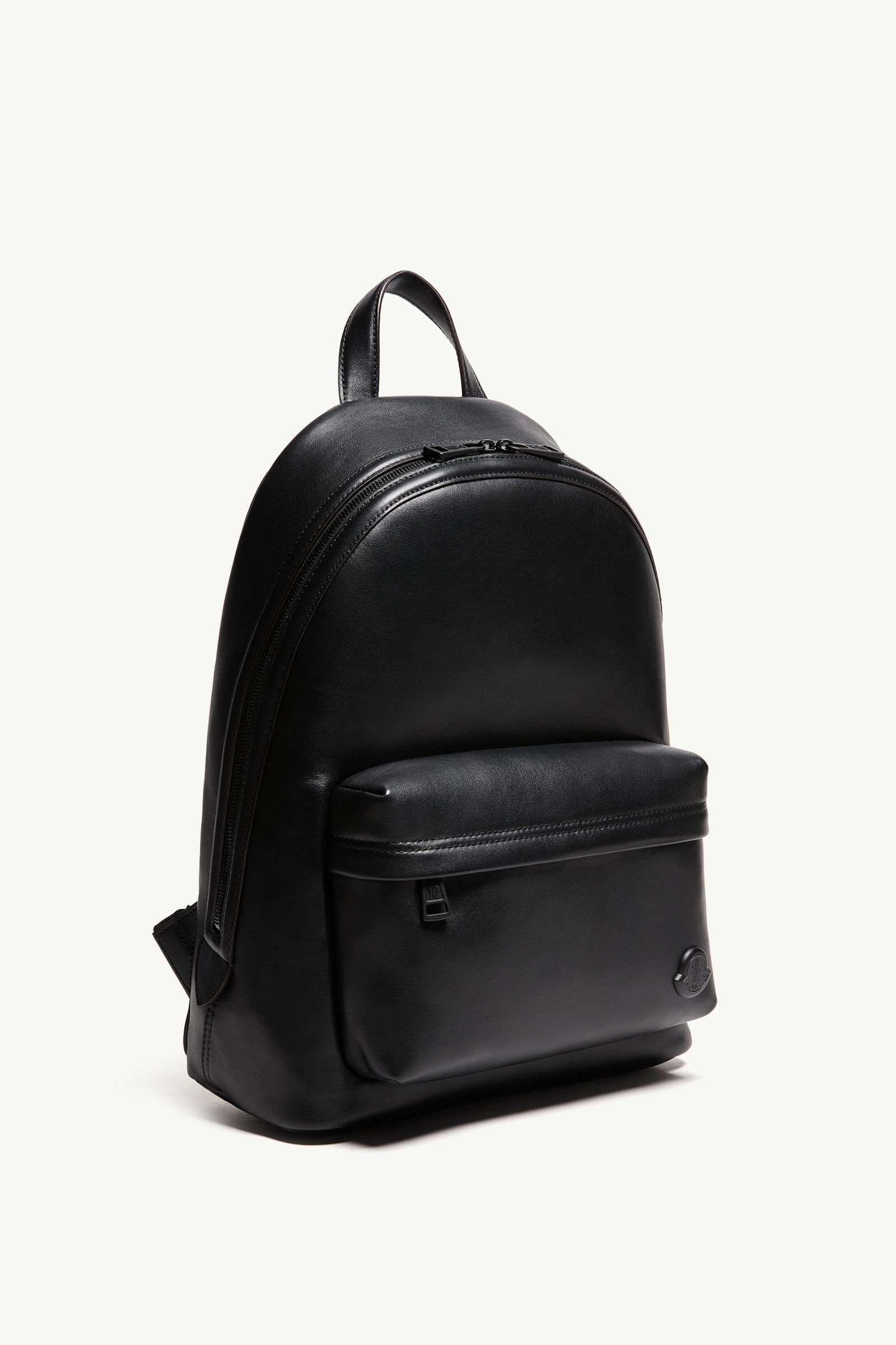 ブラック Carlo Leather バックパック : バッグ&スモールアクセサリー