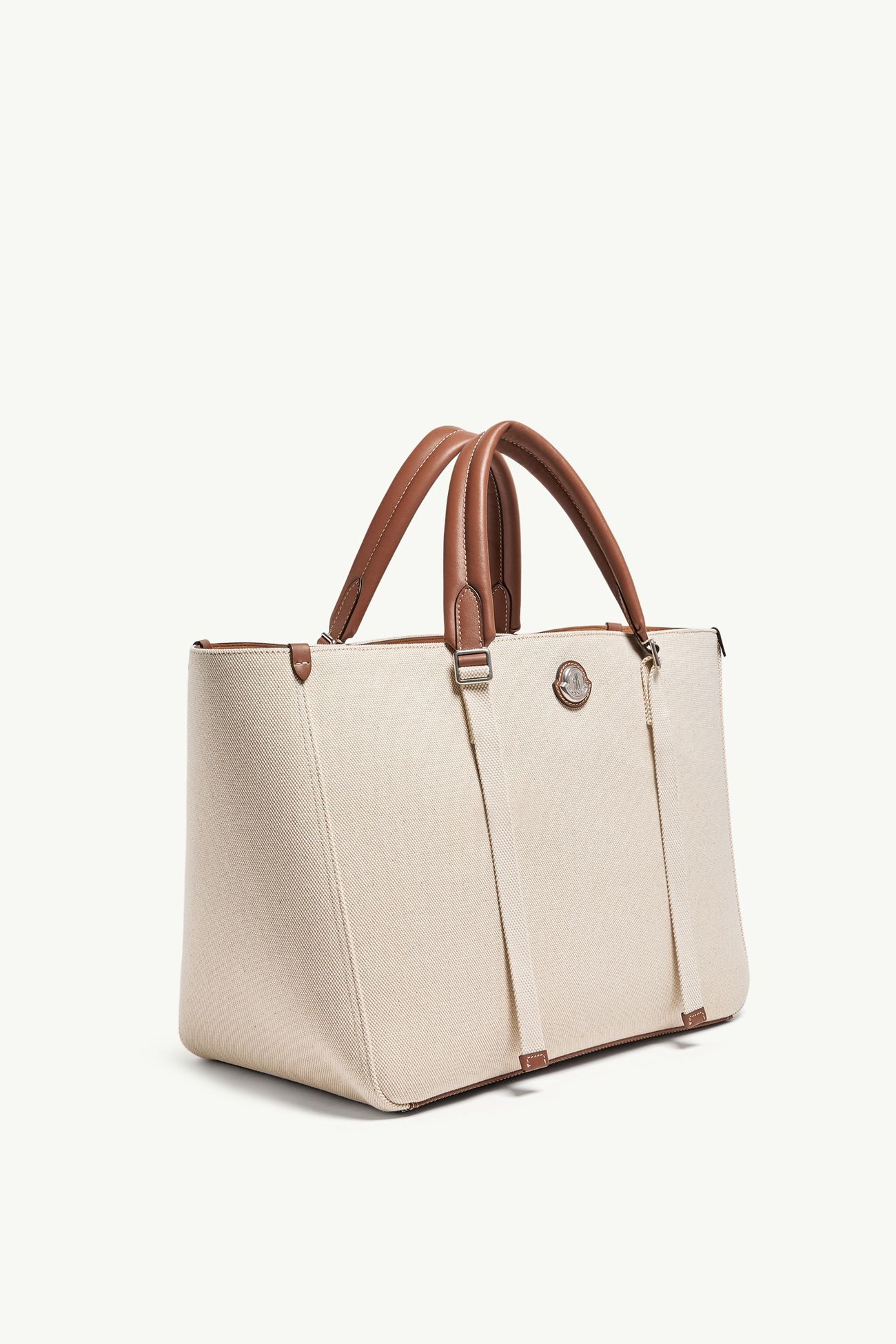 Carlo Tote Bag aus Canvas Herren Weiß-Elfenbein Moncler 2