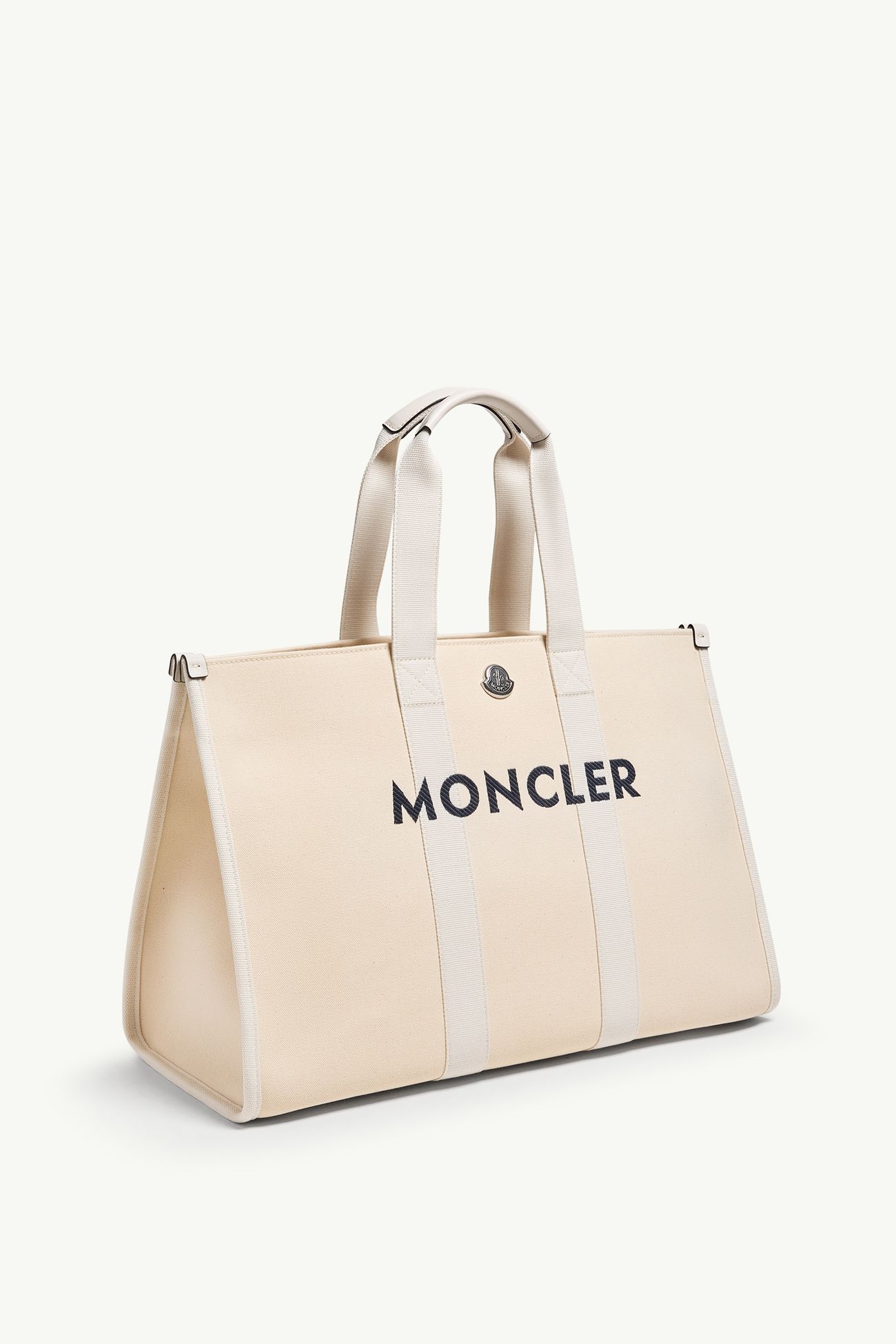 로고 캔버스 토트 백 남성 화이트 아이보리 Moncler 2
