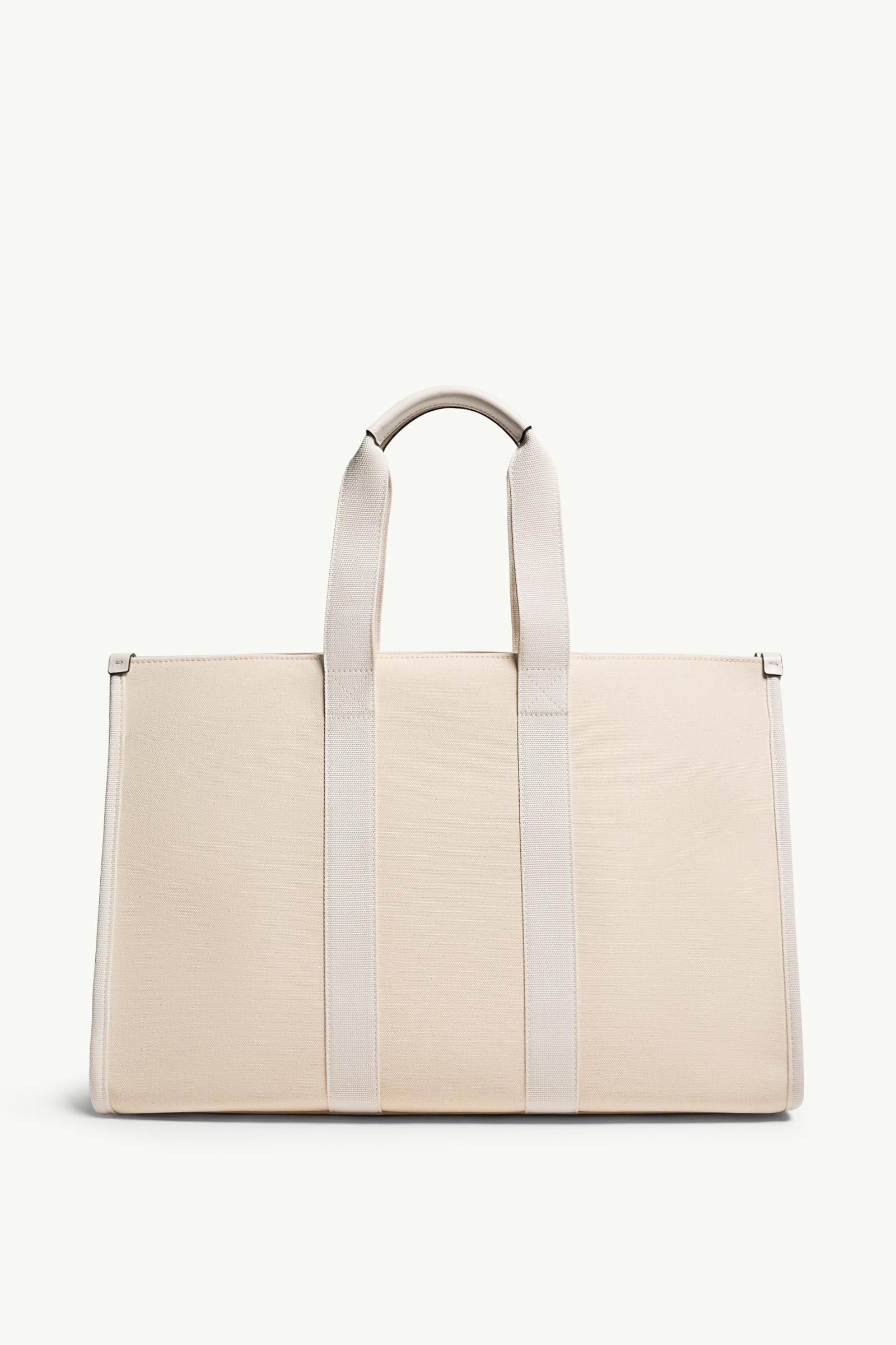 White Ivory Logo Canvas Tote Bag - Bags & Small Accessories for