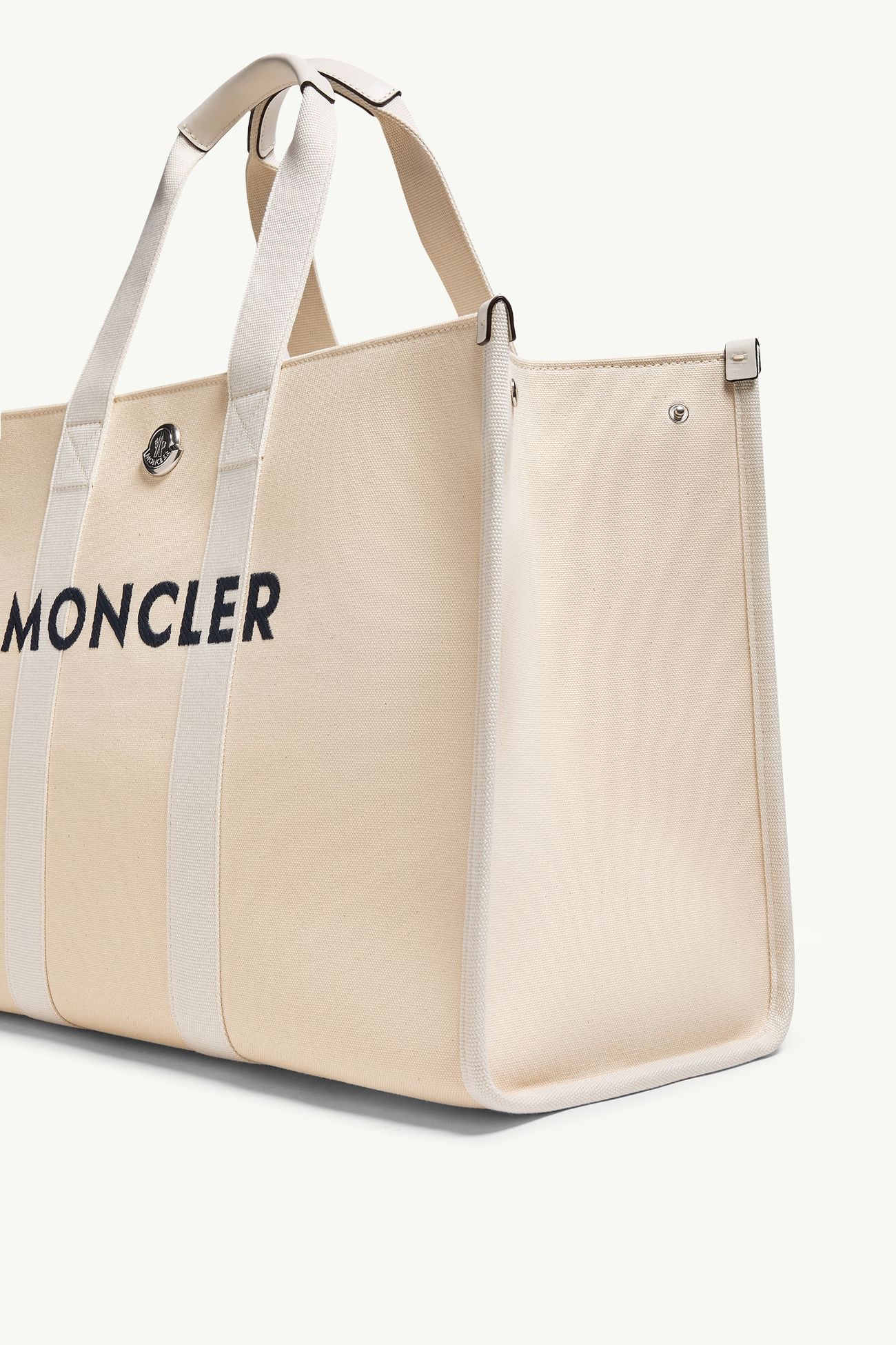 標誌帆布手提袋 男士 象牙白色 Moncler 4