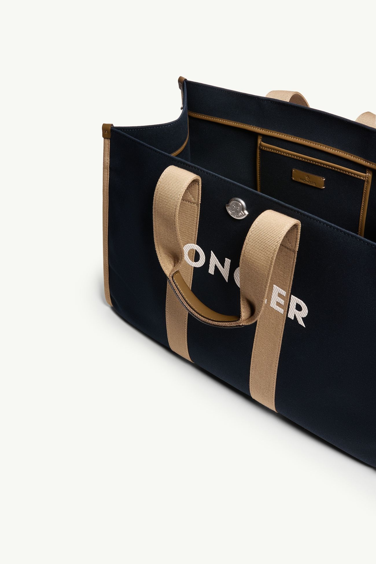 Tote Bag aus Logo-Canvas Herren Navyblau Moncler 4