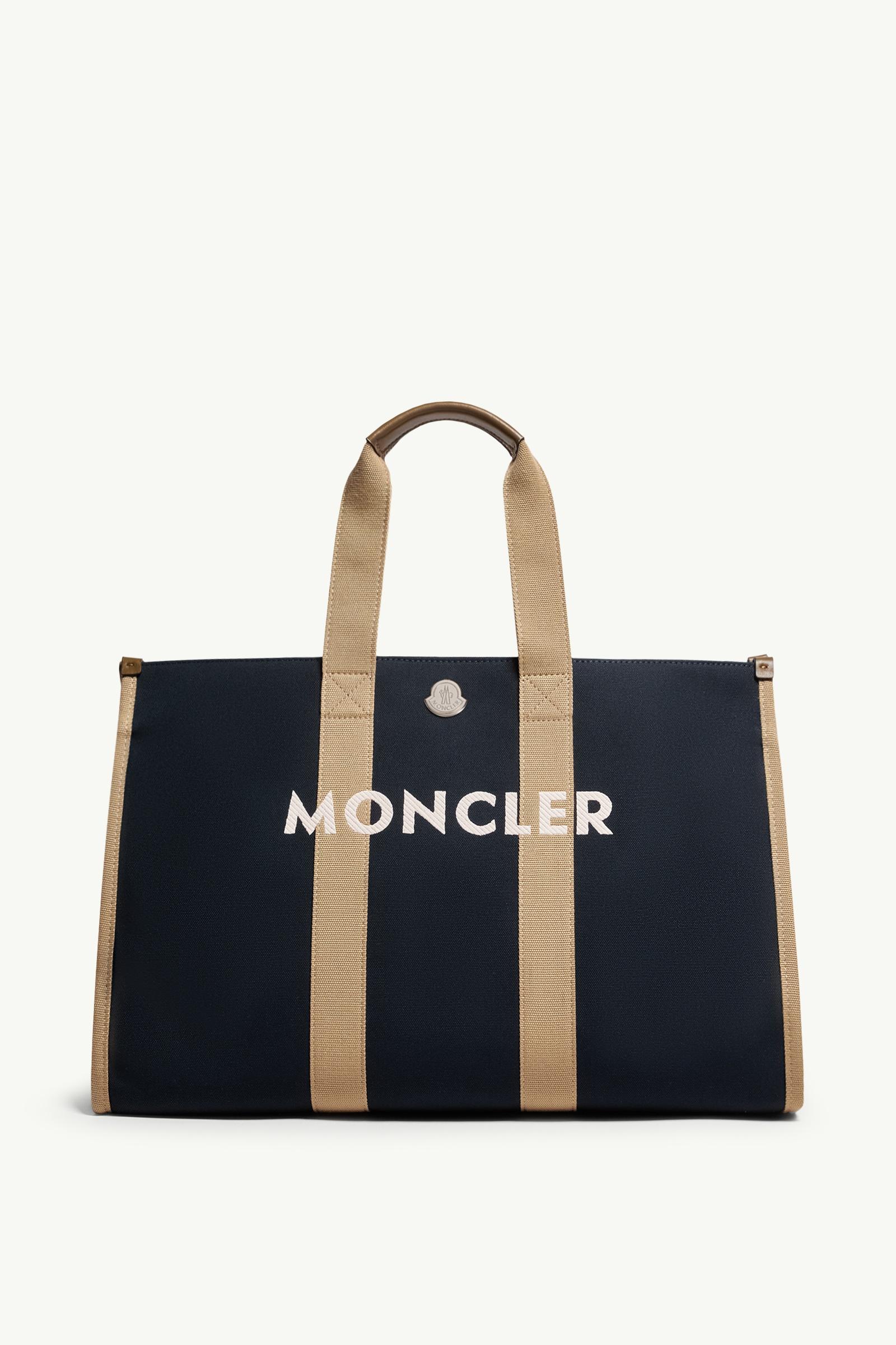 Logo Canvas Tote Bag Men Navy Blue Moncler, 1 of 0