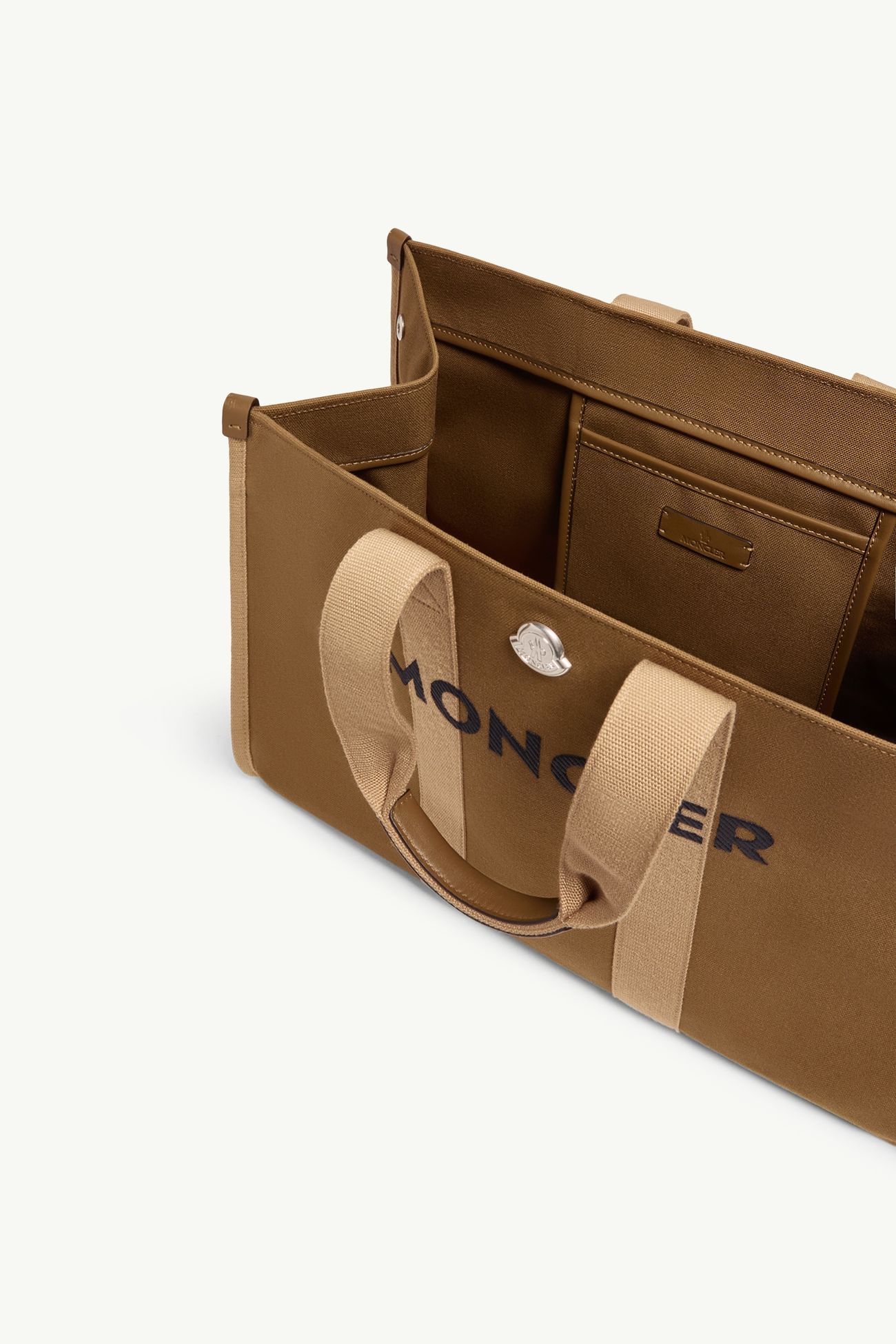 Tote Bag aus Logo-Canvas Herren Olivgrün Moncler 4