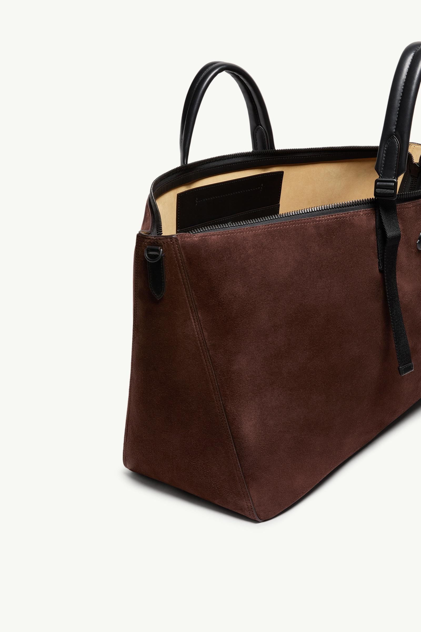 Brown Carlo Suede Duffle Bag - Bags & Small Accessories for Men