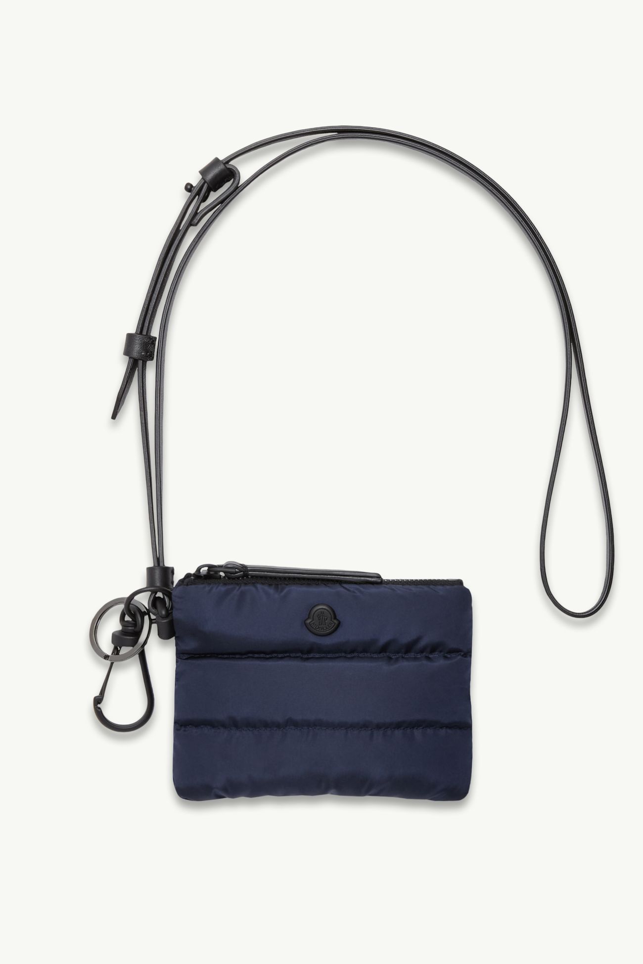 Porte-cartes Caradoc avec logo en métal Hommes Bleu marine Moncler 0