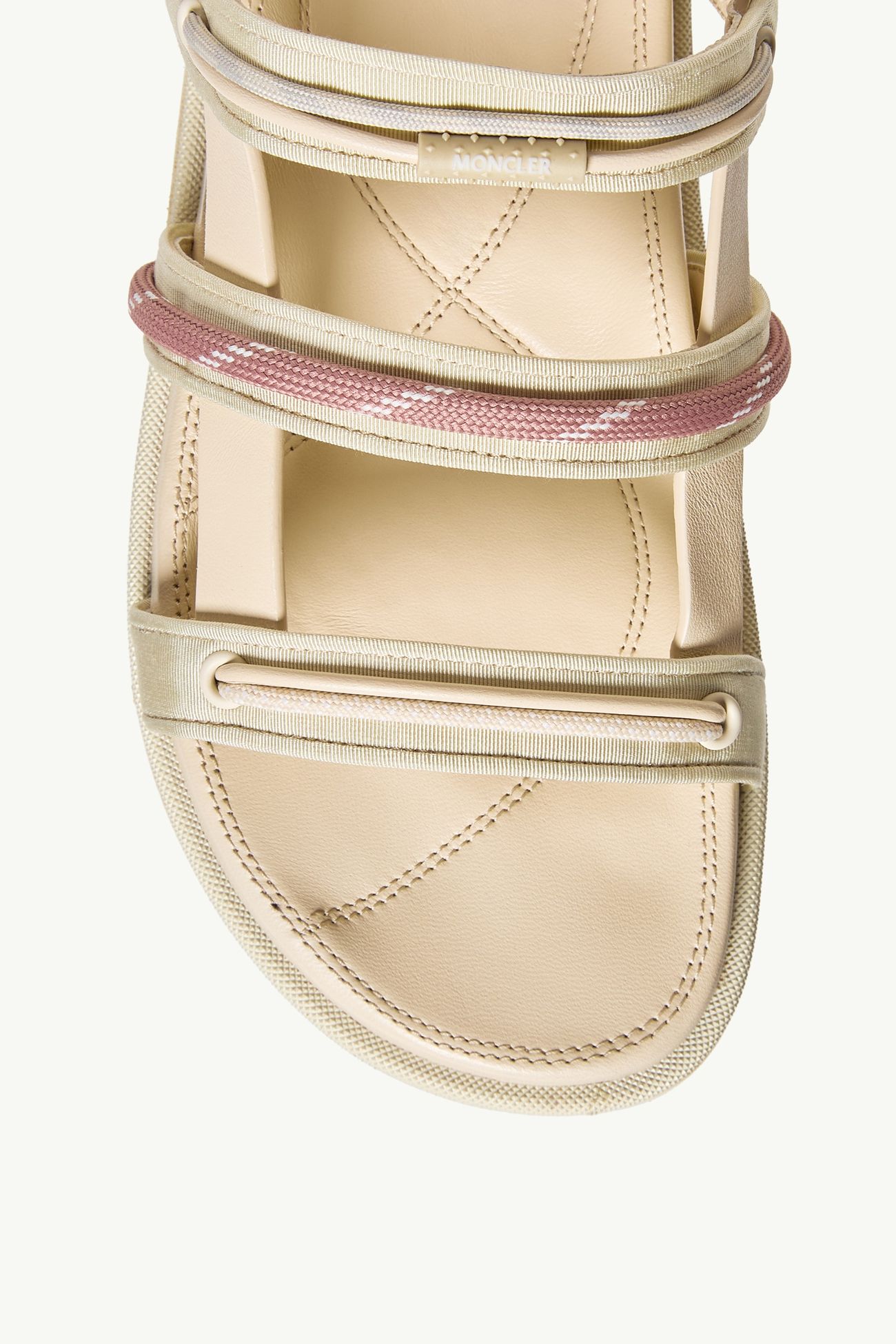 Vera Isla Leather Sandals Women White Ivory Moncler 1
