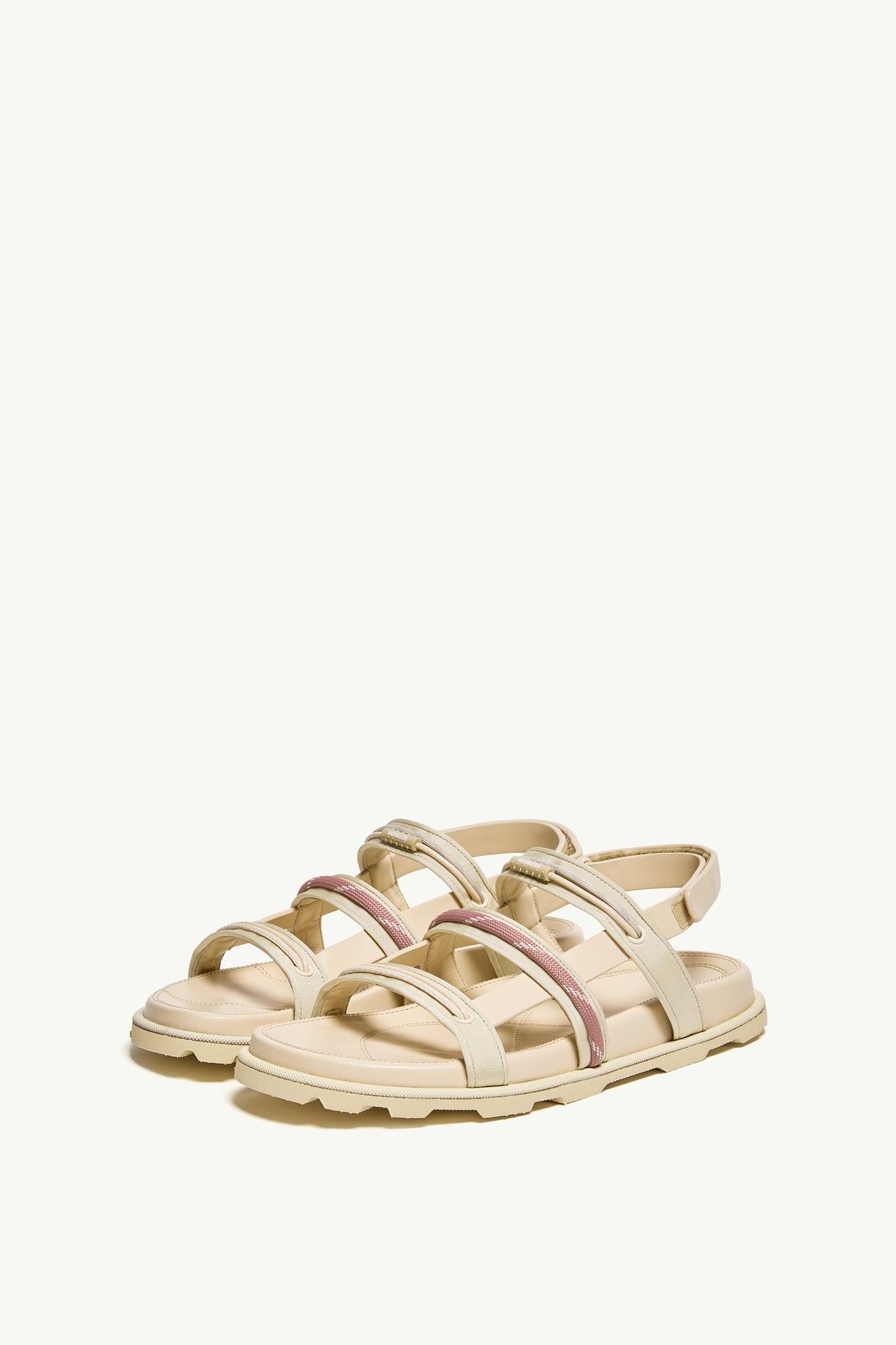 Vera Isla Ledersandalen Damen Hellbeige Moncler 2
