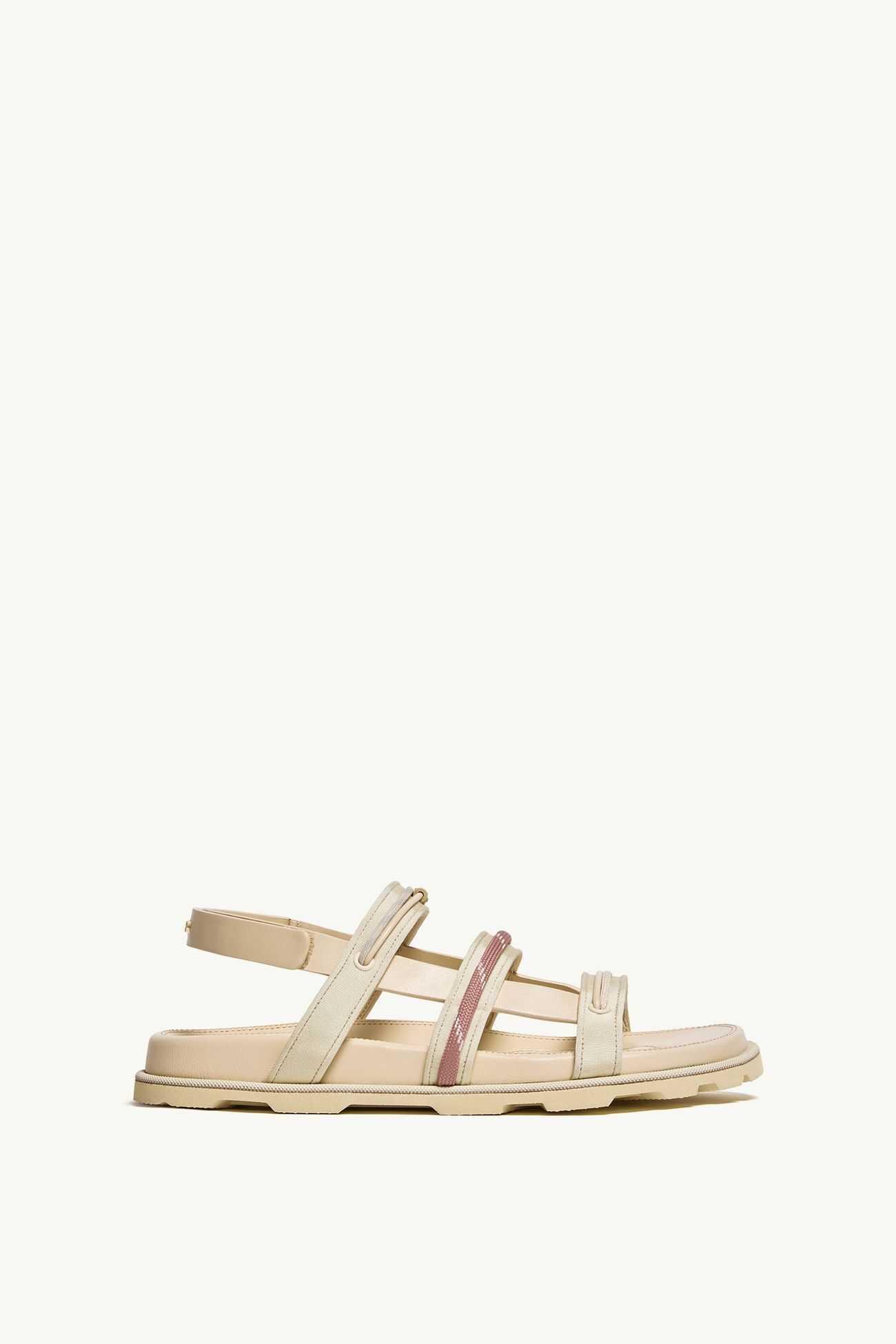 Vera Isla Leather Sandals Women White Ivory Moncler 0