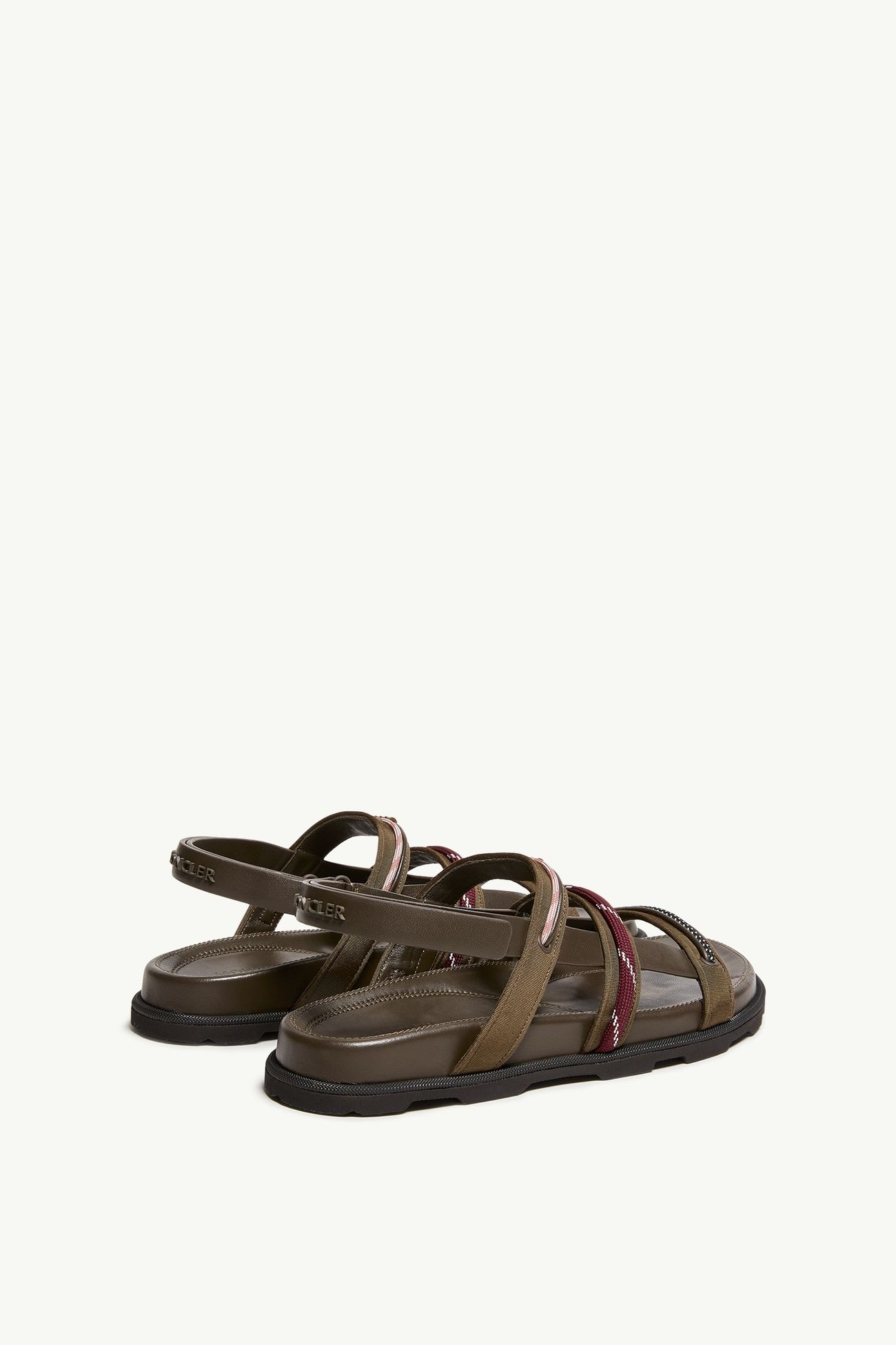 Vera Isla Ledersandalen Damen Khaki Moncler 3