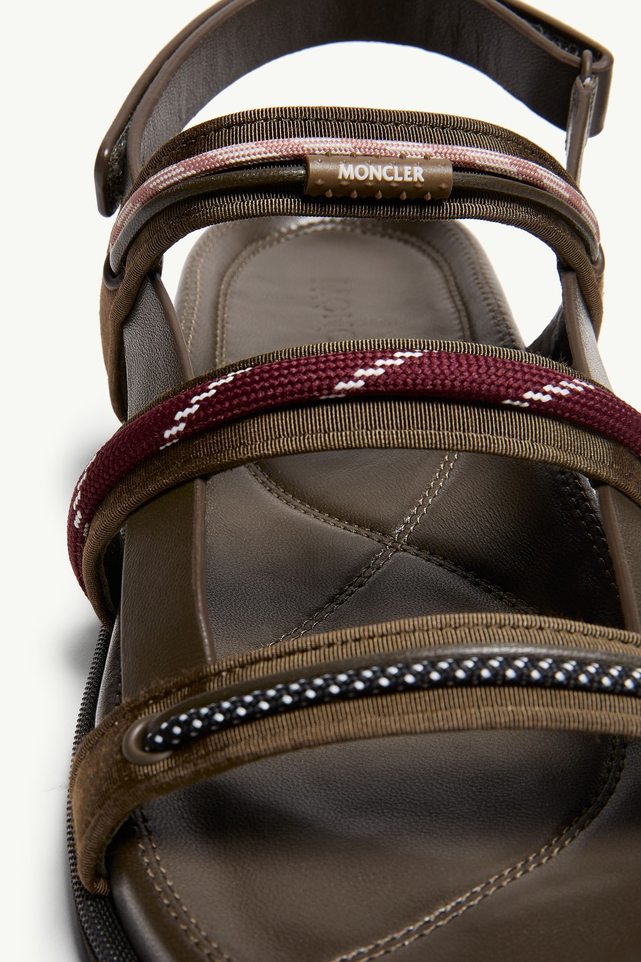 Vera Isla Leather Sandals Women Khaki Moncler 6