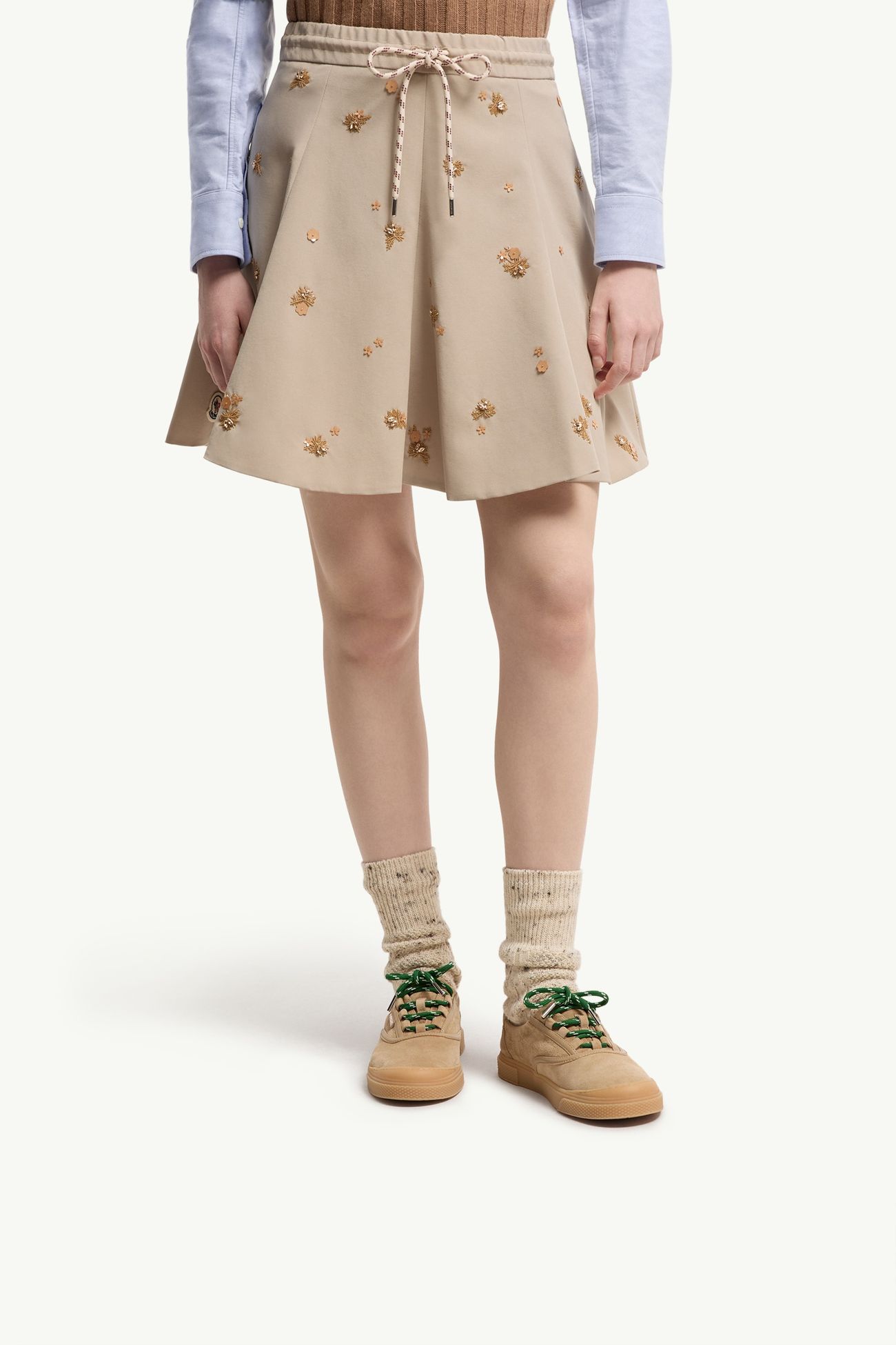 Sneaker Vera Leisure in pelle scamosciata Donna Beige Moncler 1