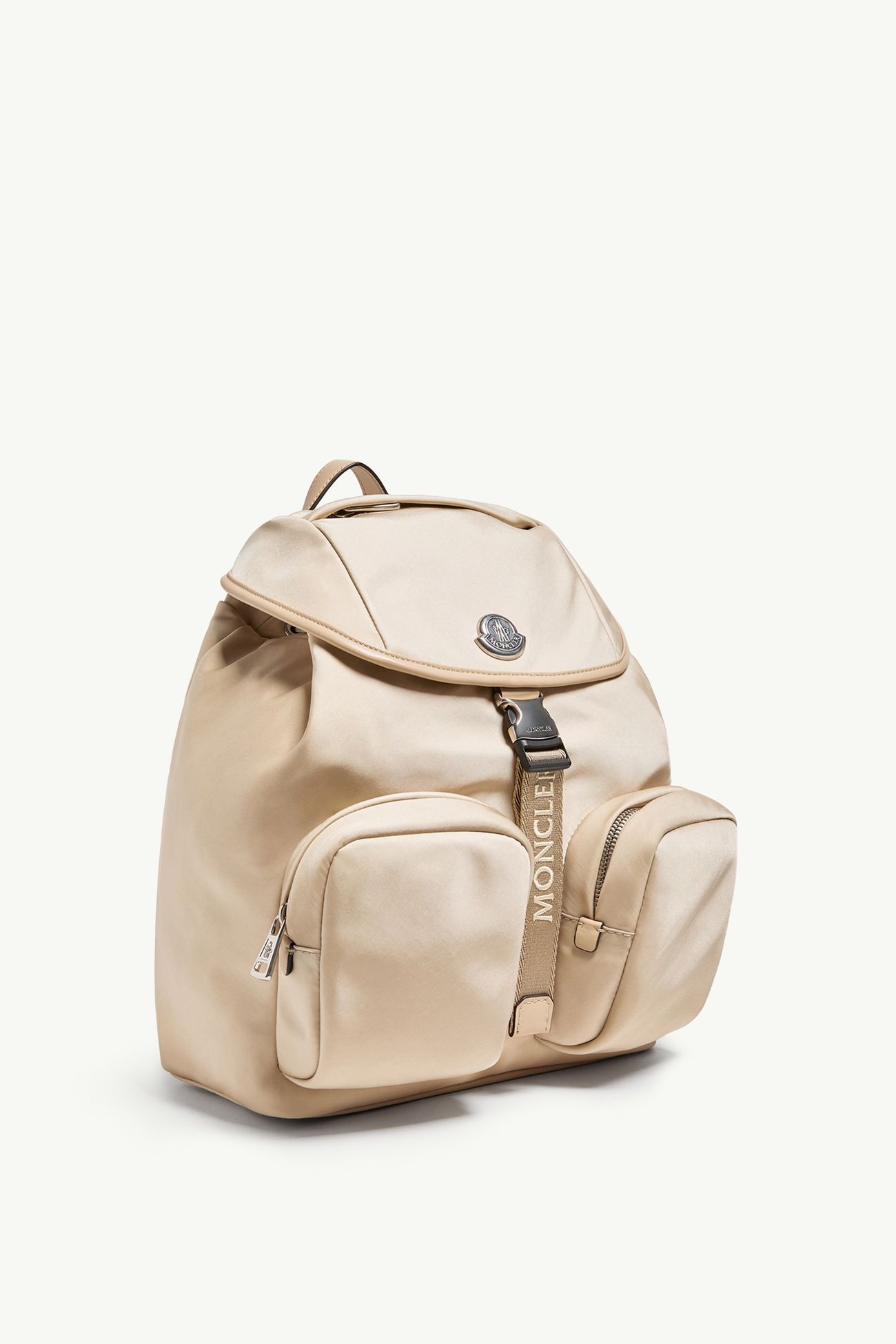 New Trick Metal Logo Backpack Women Light Beige Moncler 2