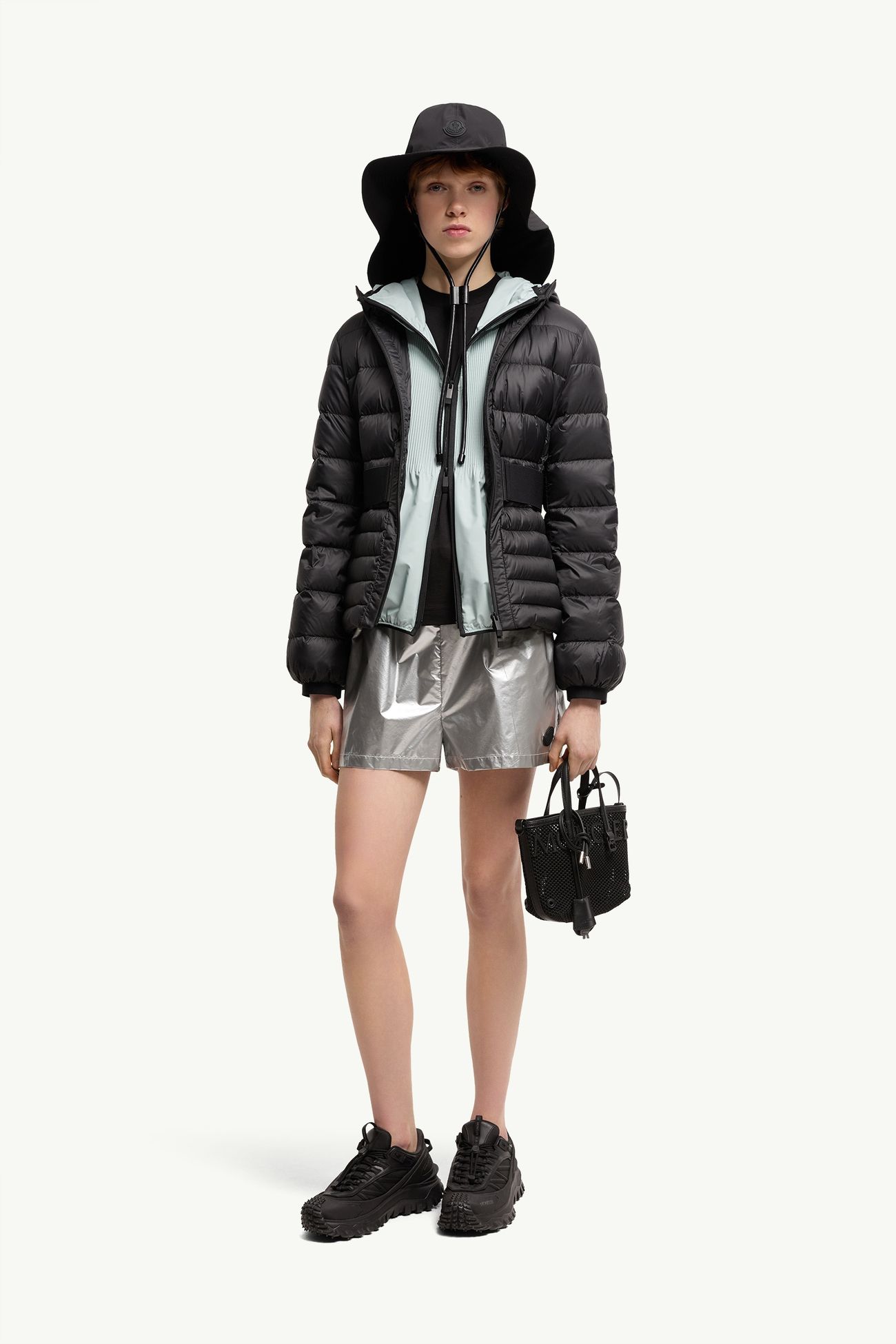 Very網眼及皮革手提袋 女士 黑色 Moncler 1