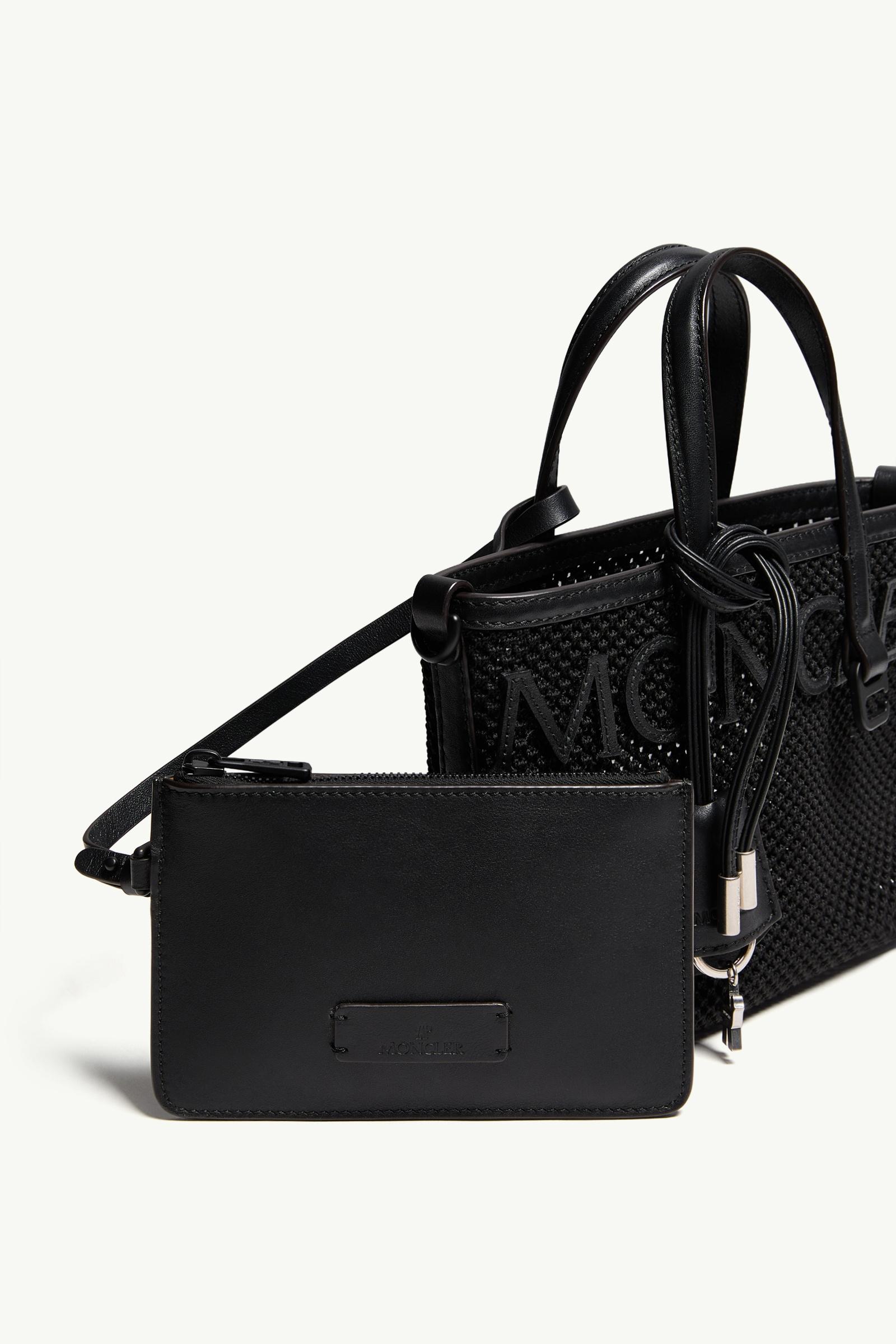 タ*t様 【MONCLER】メッシュトートバッグ&ポーチ　　ブラック Black Very Mesh & Leather Tote Bag - Bags & Small Accessories for