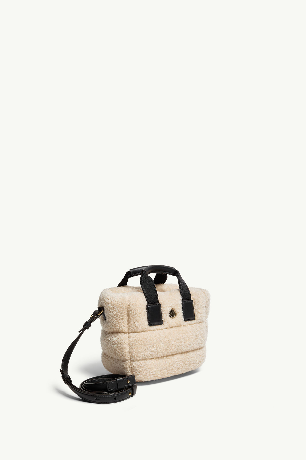 Micro cabas Caradoc en teddy Femmes Blanc Ivoire Moncler 2