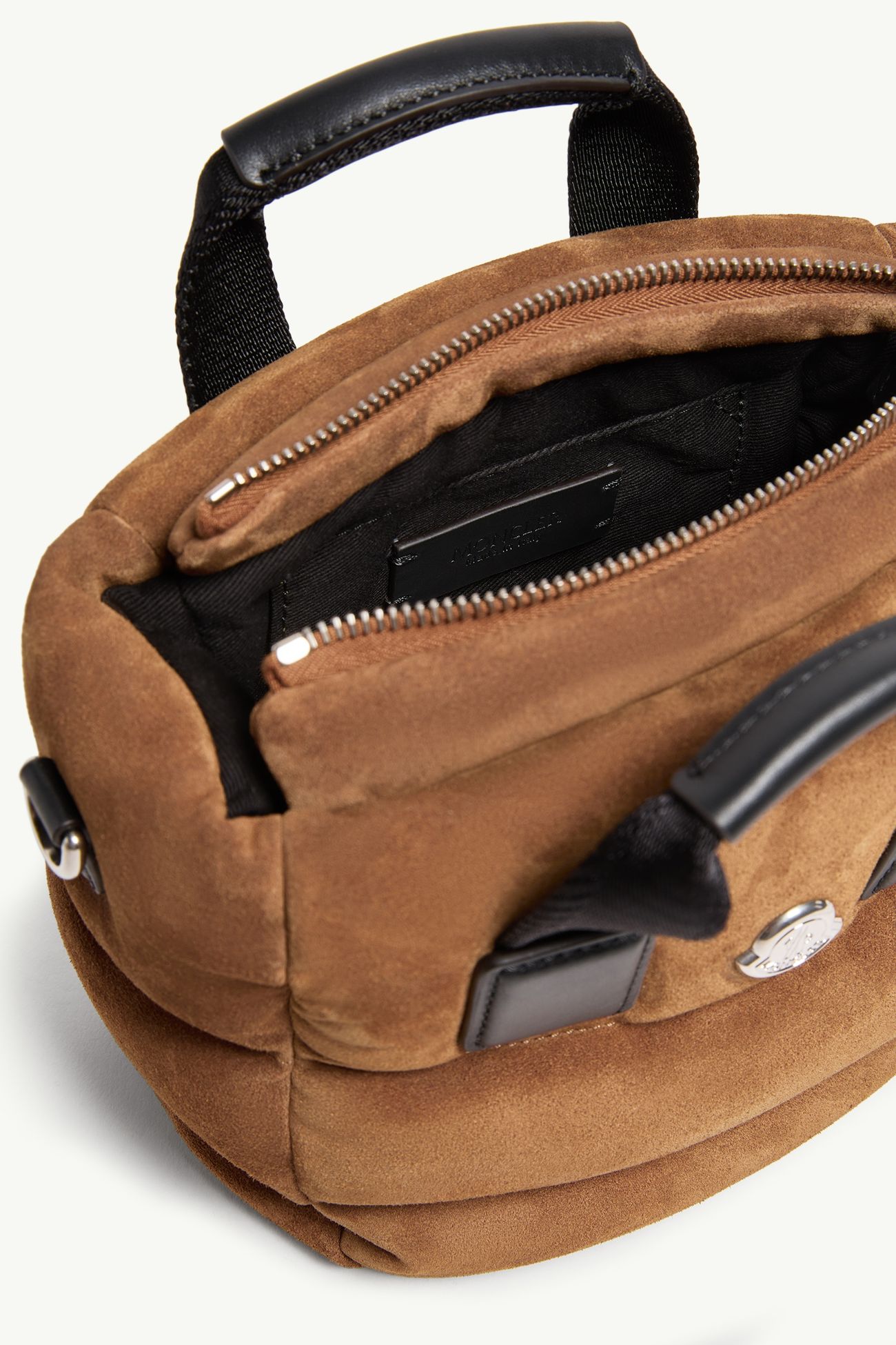 Caradoc Micro Tote Bag aus Wildleder Damen Braun Moncler 4