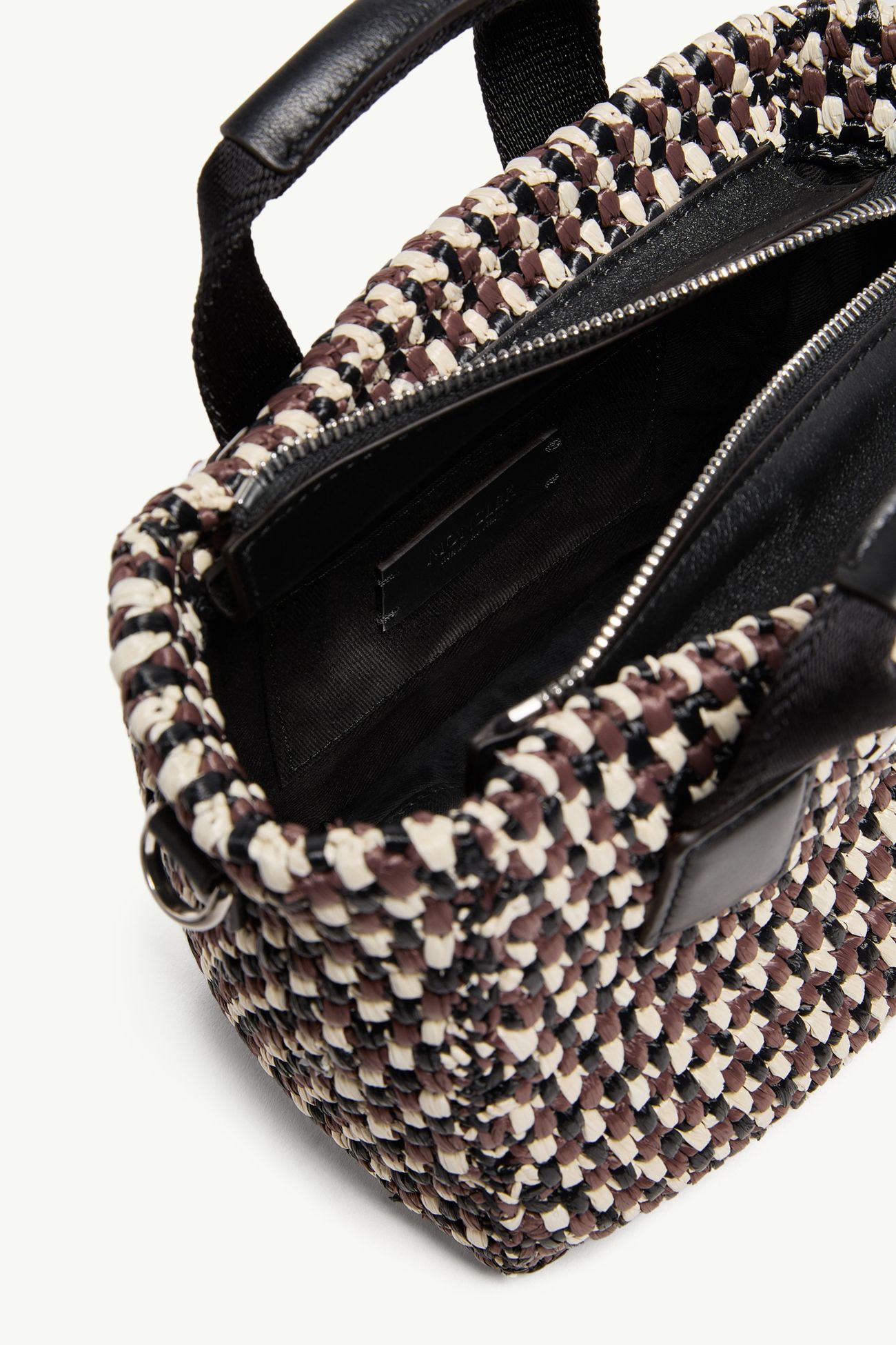Borsa tote Micro Caradoc in rafia Donna Bianco & Marrone Moncler 4
