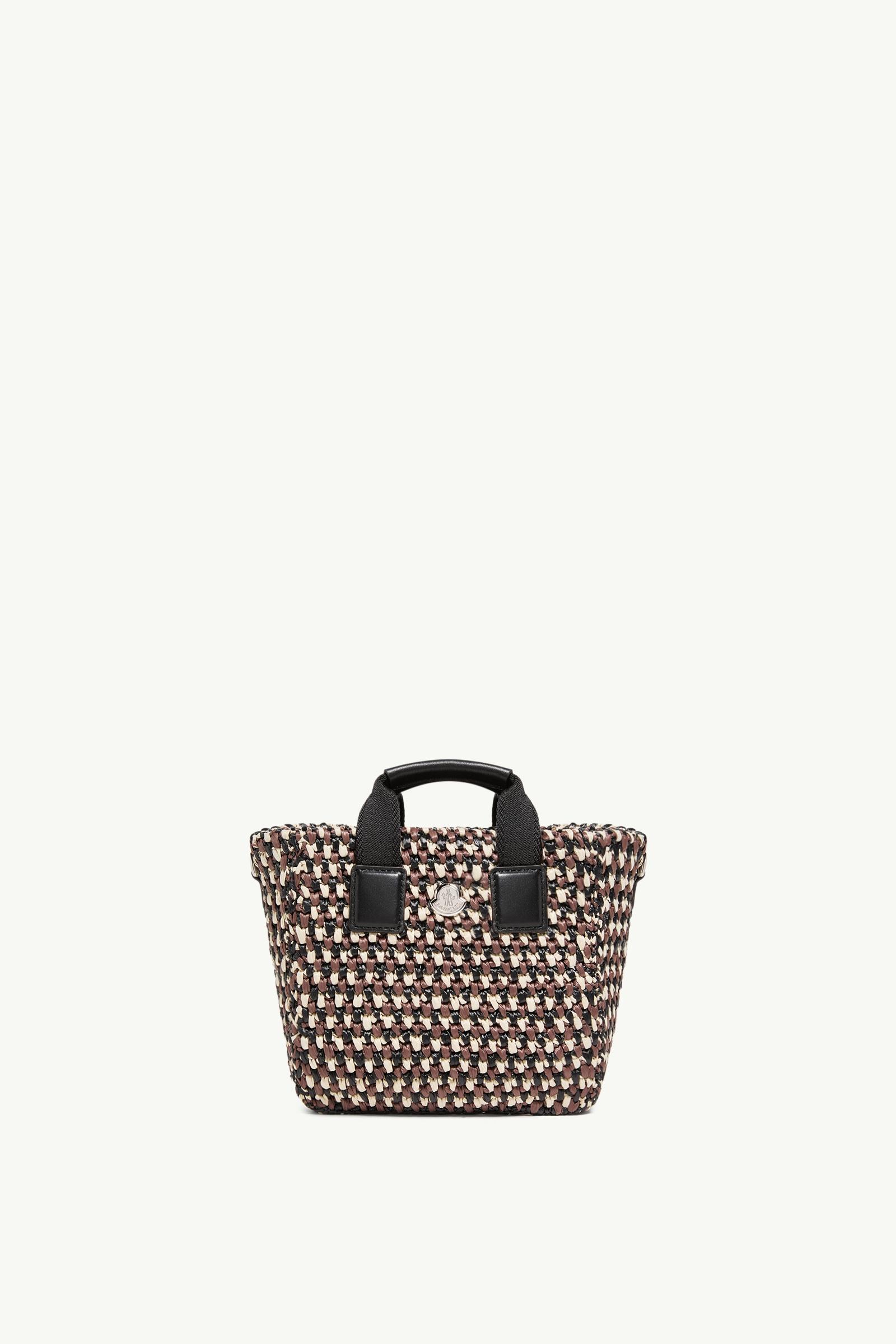 Crochet Micro Caradoc Tote Bag Women White & Brown Moncler