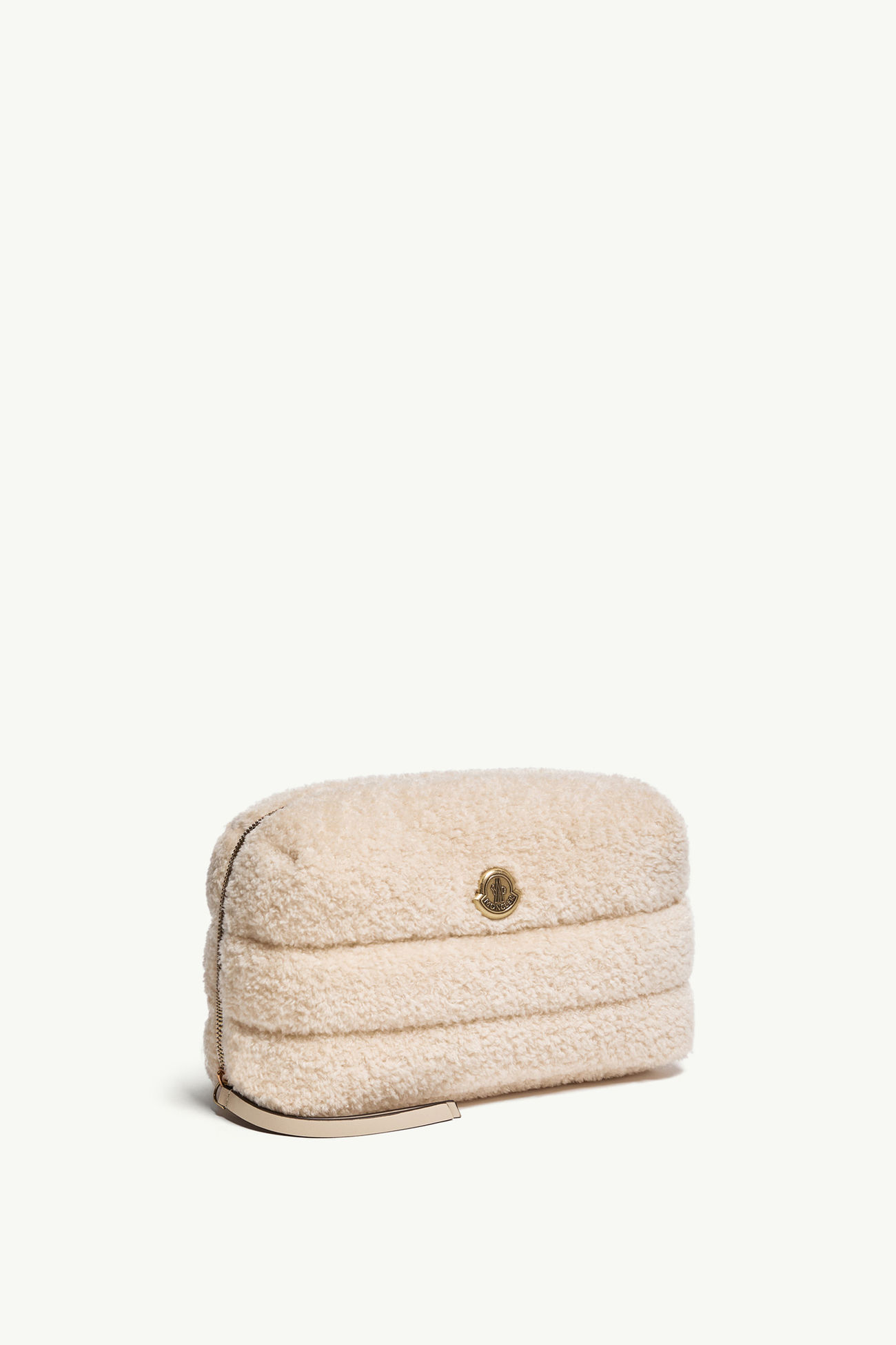 Caradoc Kosmetiktasche aus Teddyfleece Damen Weiß-Elfenbein Moncler 1