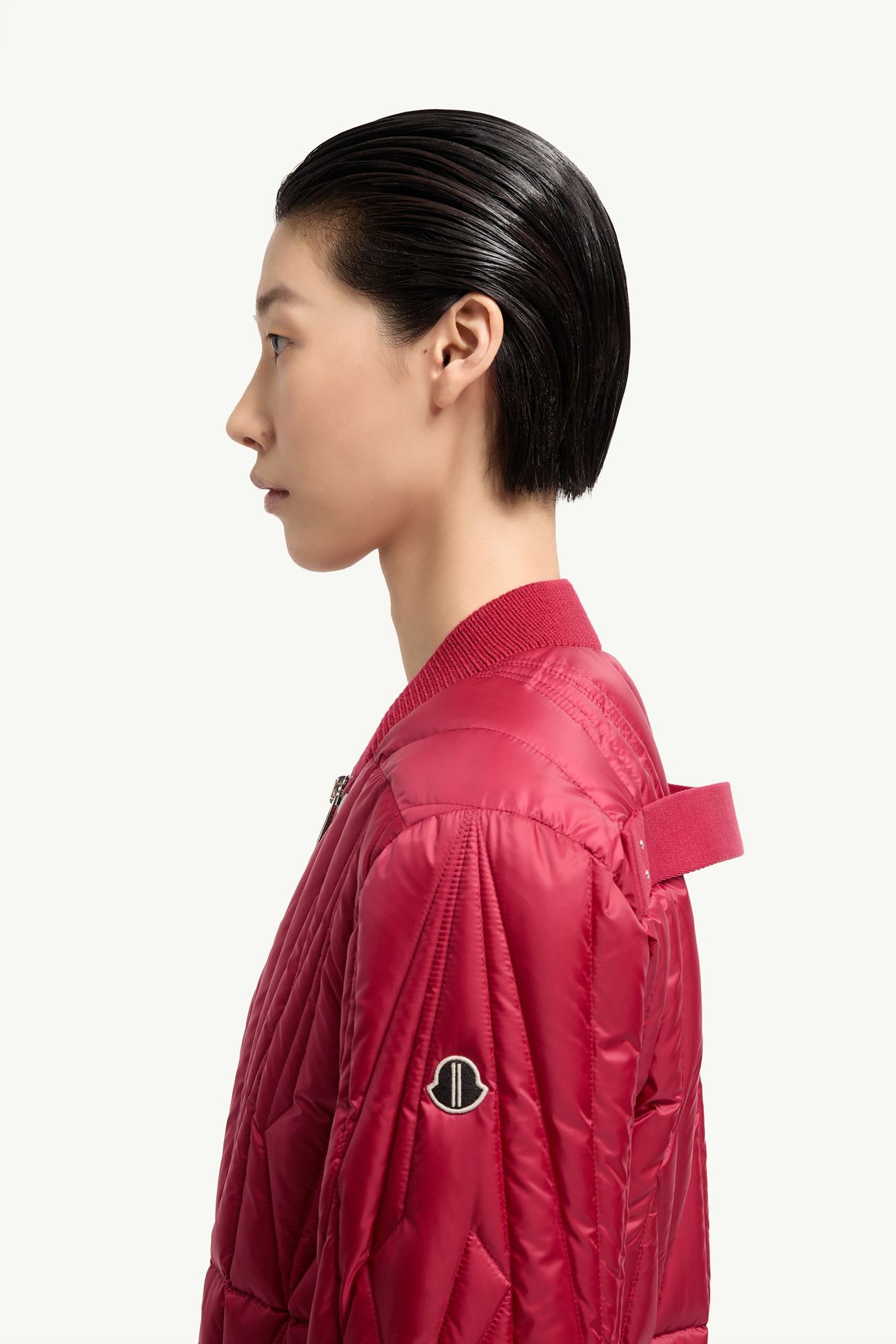Moncler + Rick Owens Geocamo Flight羽絨飛行員外套 中性 莓果紅色 Moncler 4