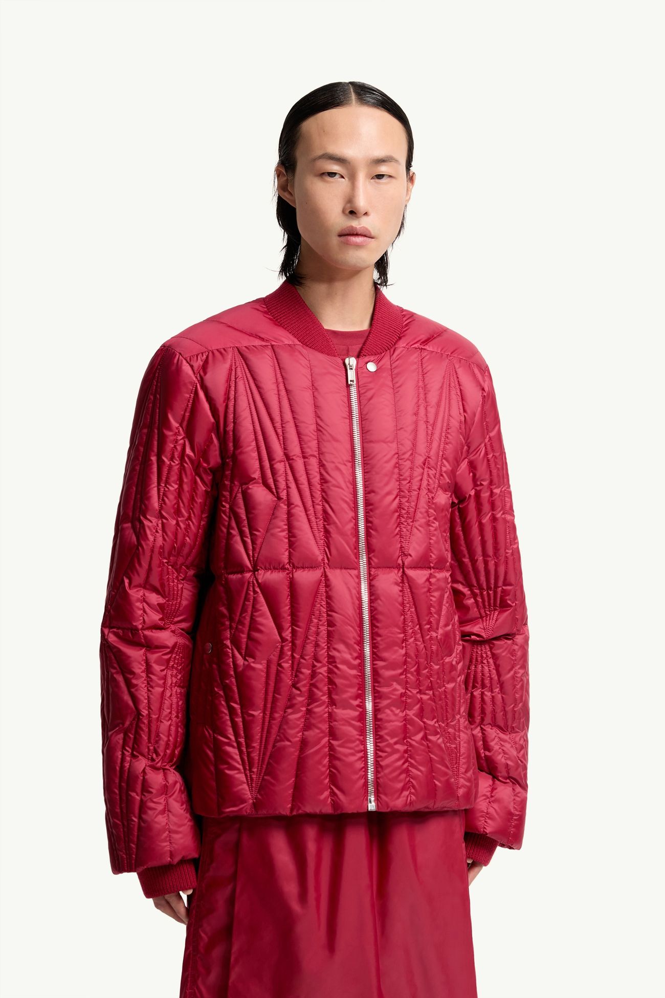 Moncler + Rick Owens Geocamo Flight Daunenbomberjacke Genderneutral Beerenrot Moncler 5