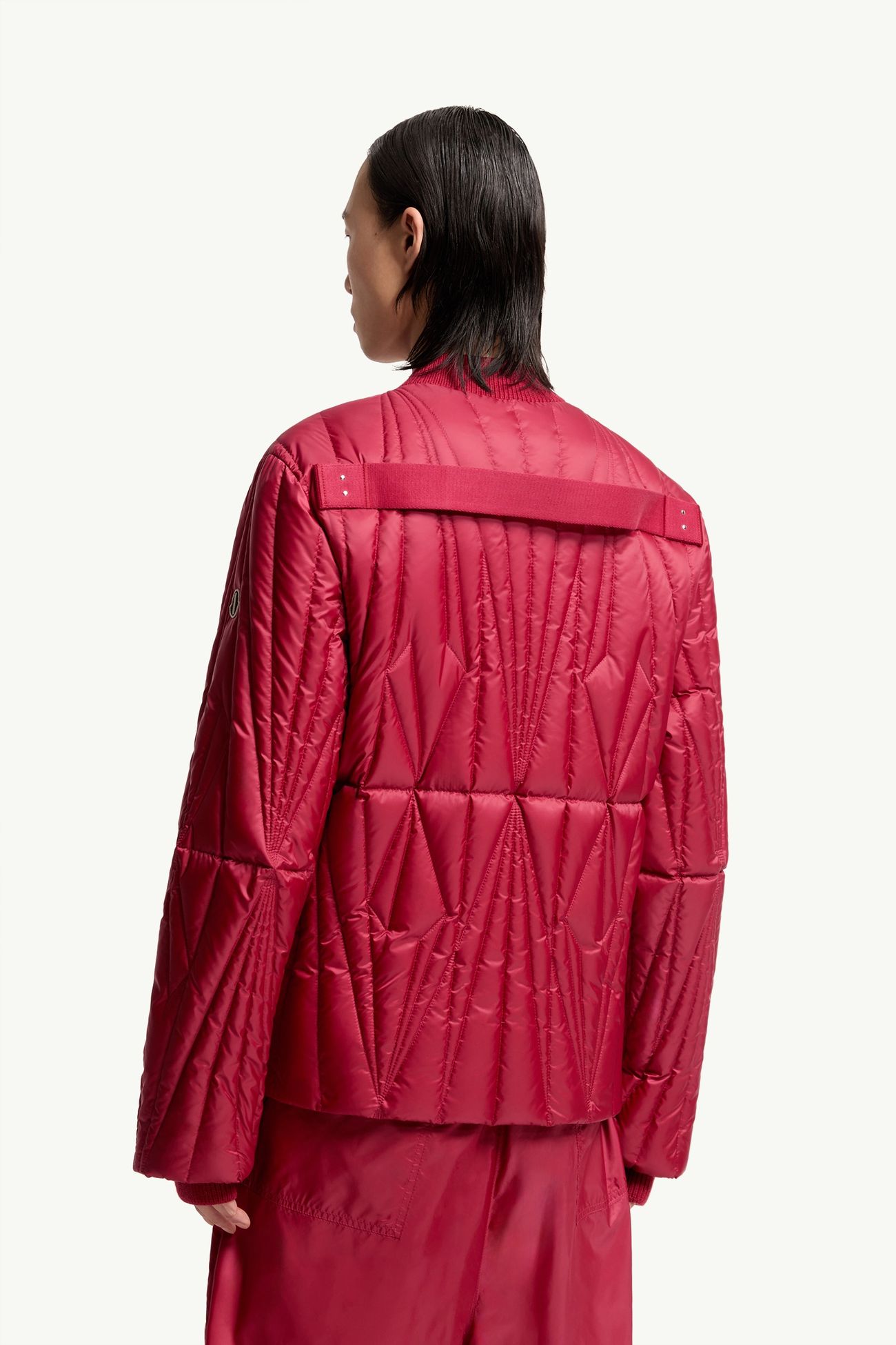 Moncler + Rick Owens Geocamo Flight男女款羽绒飞行员夹克外套 中性 浆果红 Moncler 6