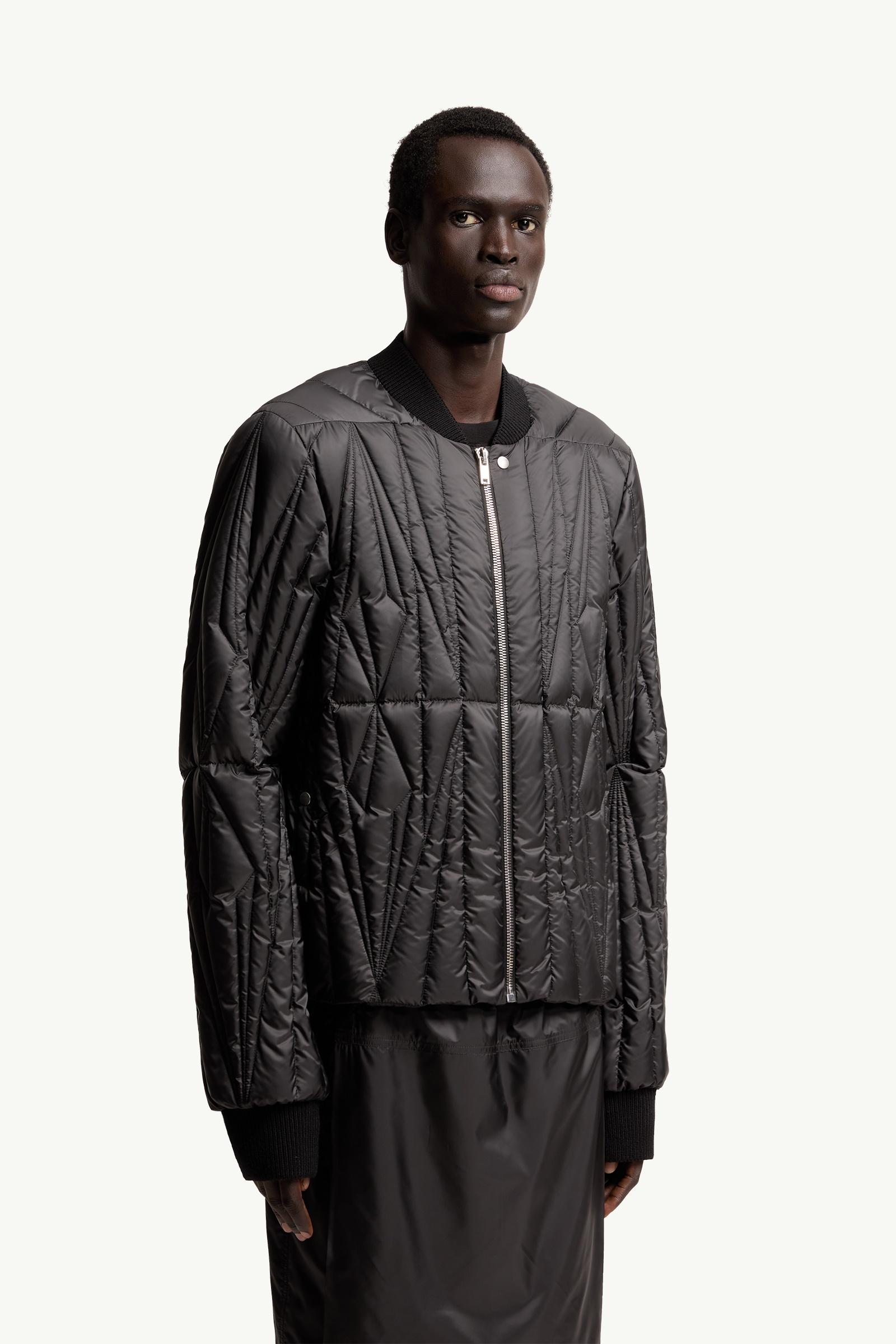 Black Moncler + Rick Owens Geocamo Flight Down Bomber Jacket