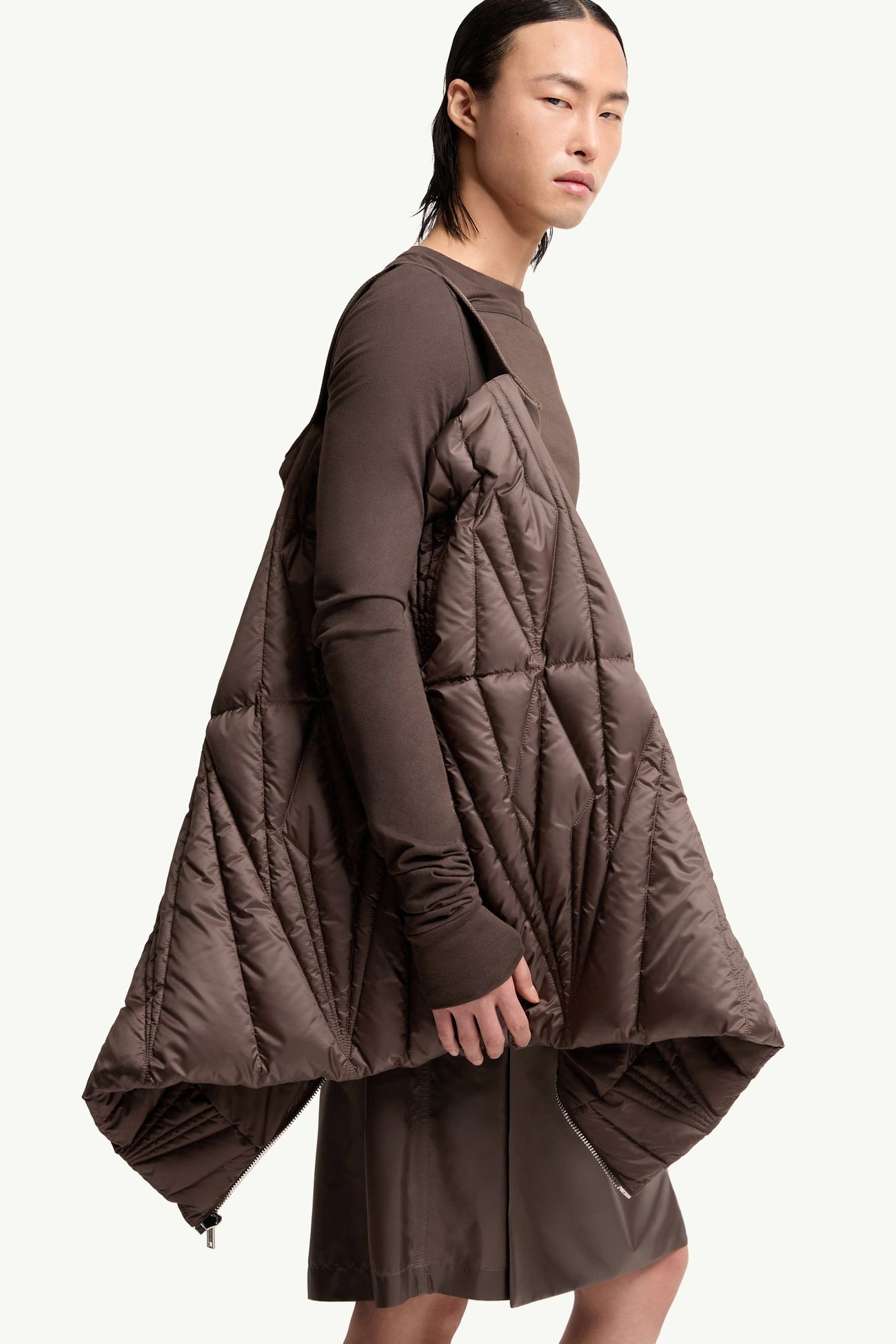 Moncler + Rick Owens Geocamo Ziplock 후드 다운 베스트 젠더 뉴트럴 토프 Moncler 7