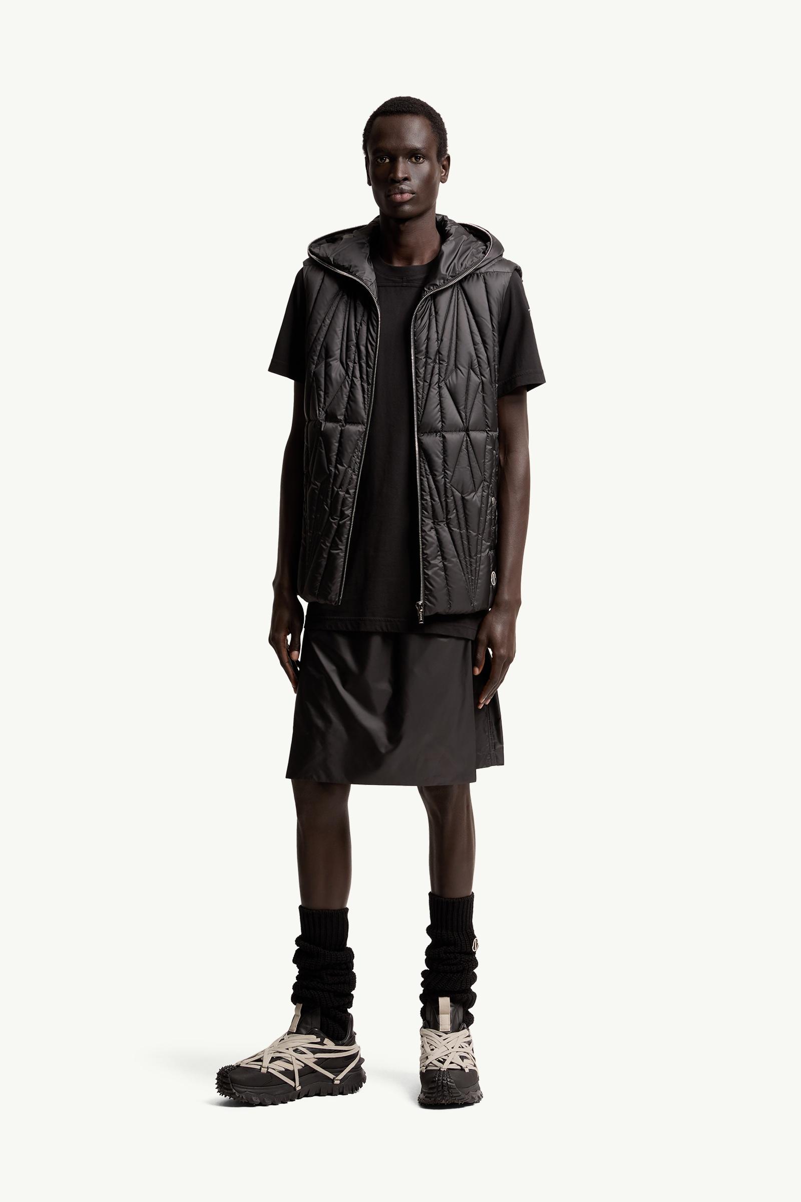 ブラック Moncler + Rick Owens Geocamo Ziplock ベスト : 向けの