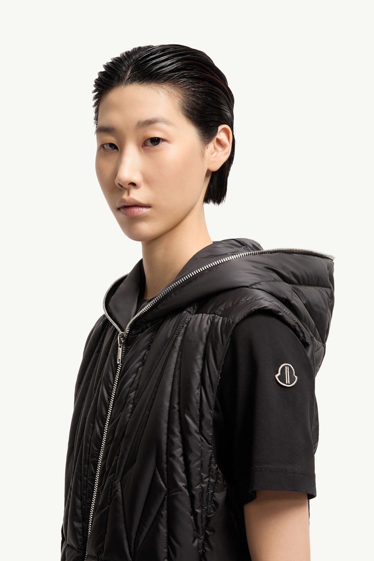 Moncler + Rick Owens Geocamo Ziplock Hooded Down Vest Gender Neutral Black Moncler 4