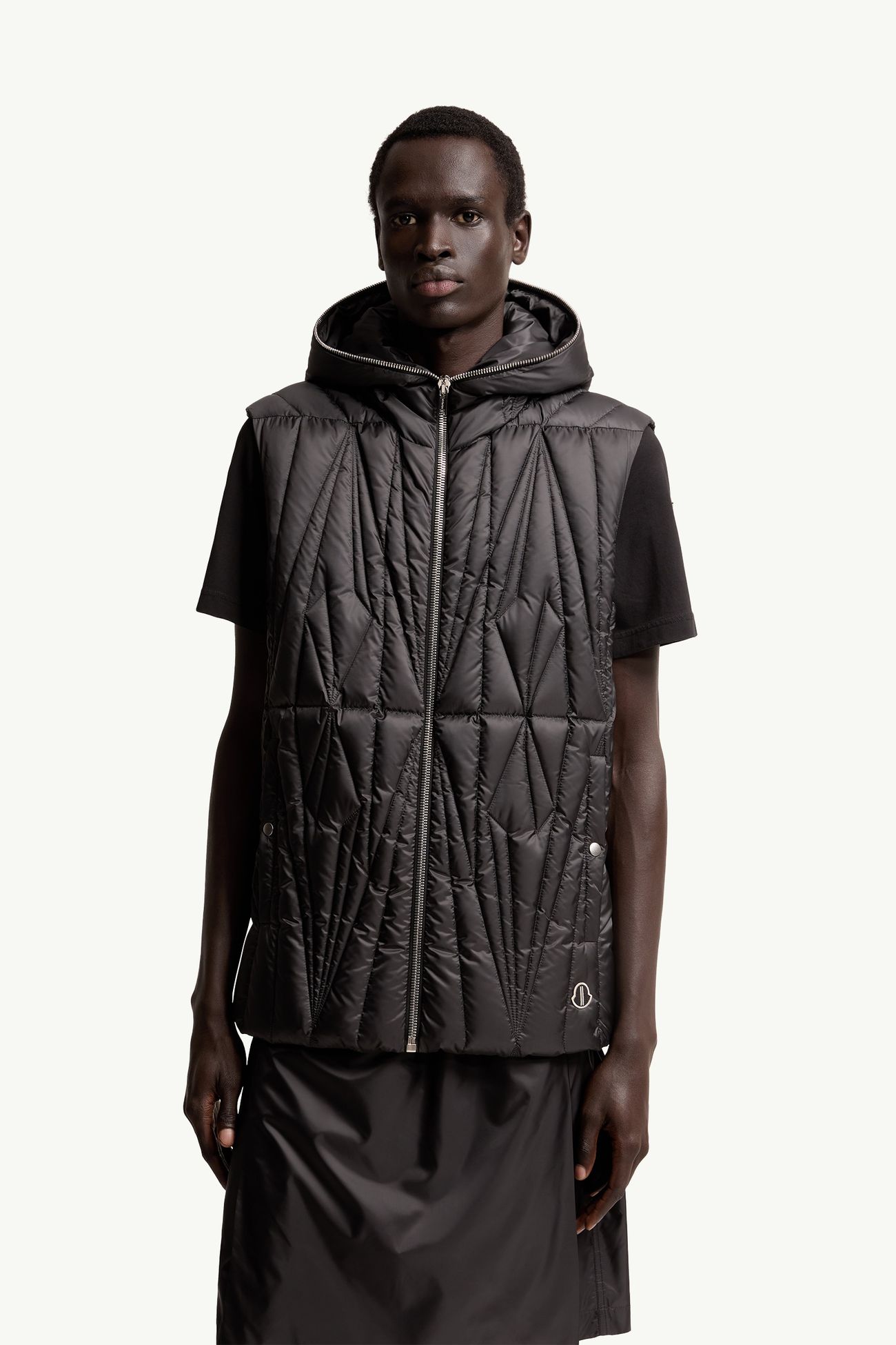 Moncler + Rick Owens Geocamo Ziplock Hooded Down Gilet Gender Neutral Black Moncler 5