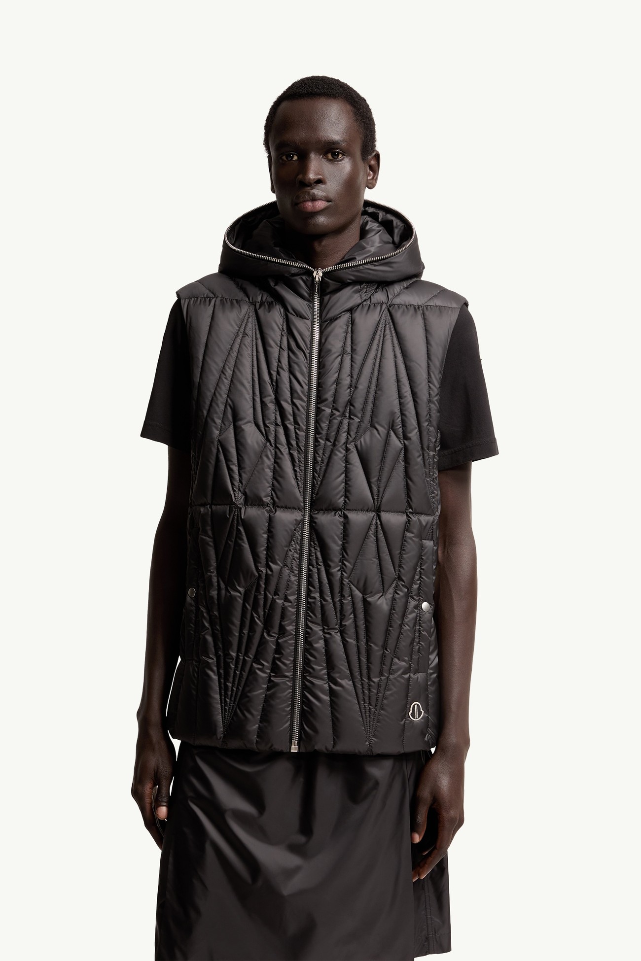 Moncler + Rick Owens Geocamo Ziplock ベスト ジェンダーニュートラル ブラック Moncler 5