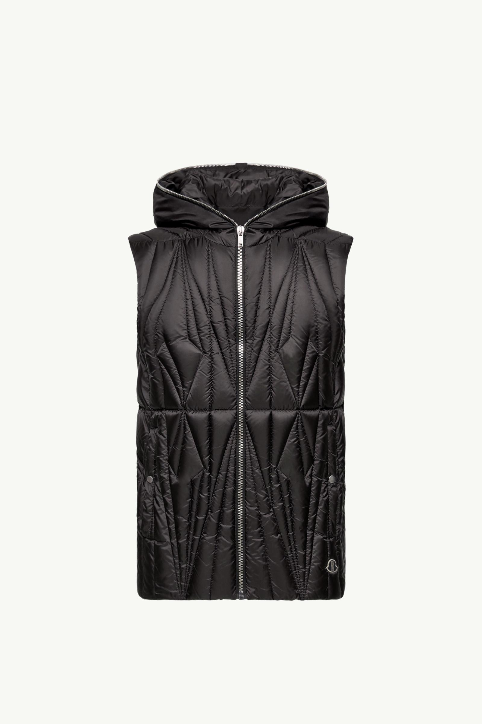 Moncler + Rick Owens Geocamo Ziplock ベスト ジェンダーニュートラル ブラック Moncler